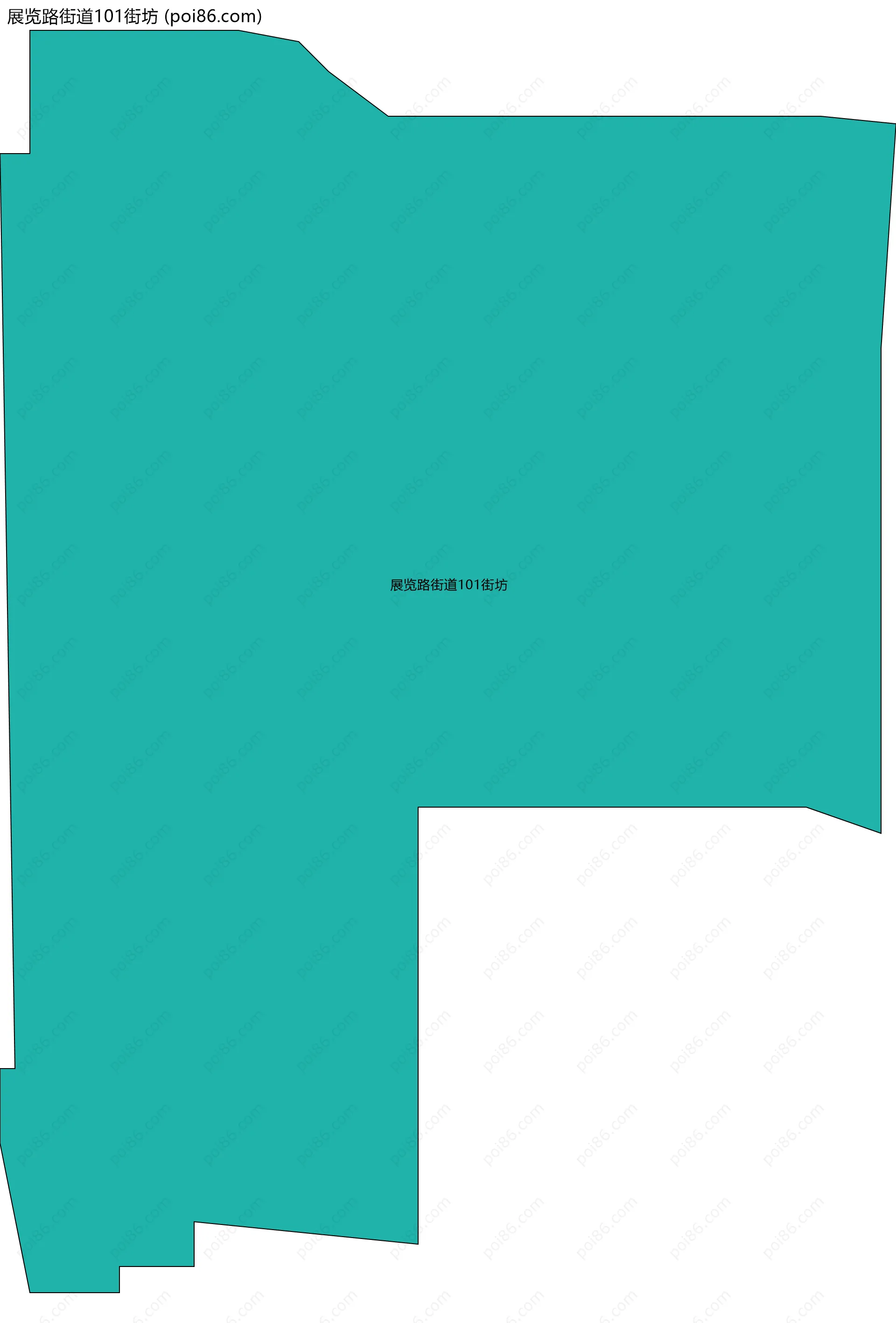 展览路街道101街坊边界地图