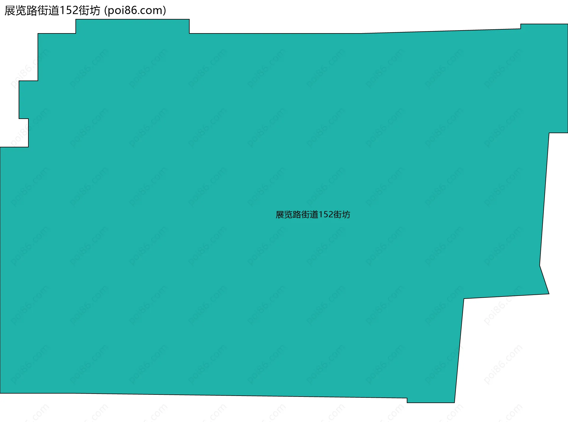 展览路街道152街坊边界地图