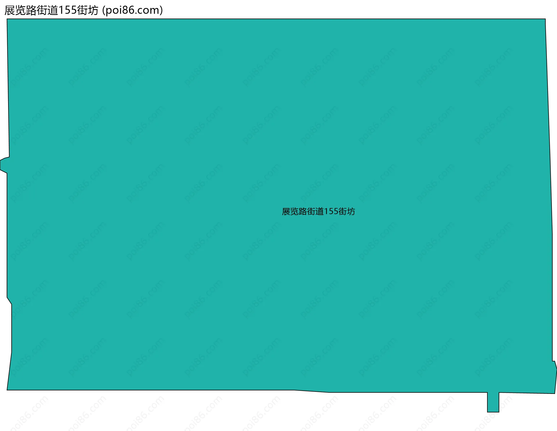展览路街道155街坊边界地图