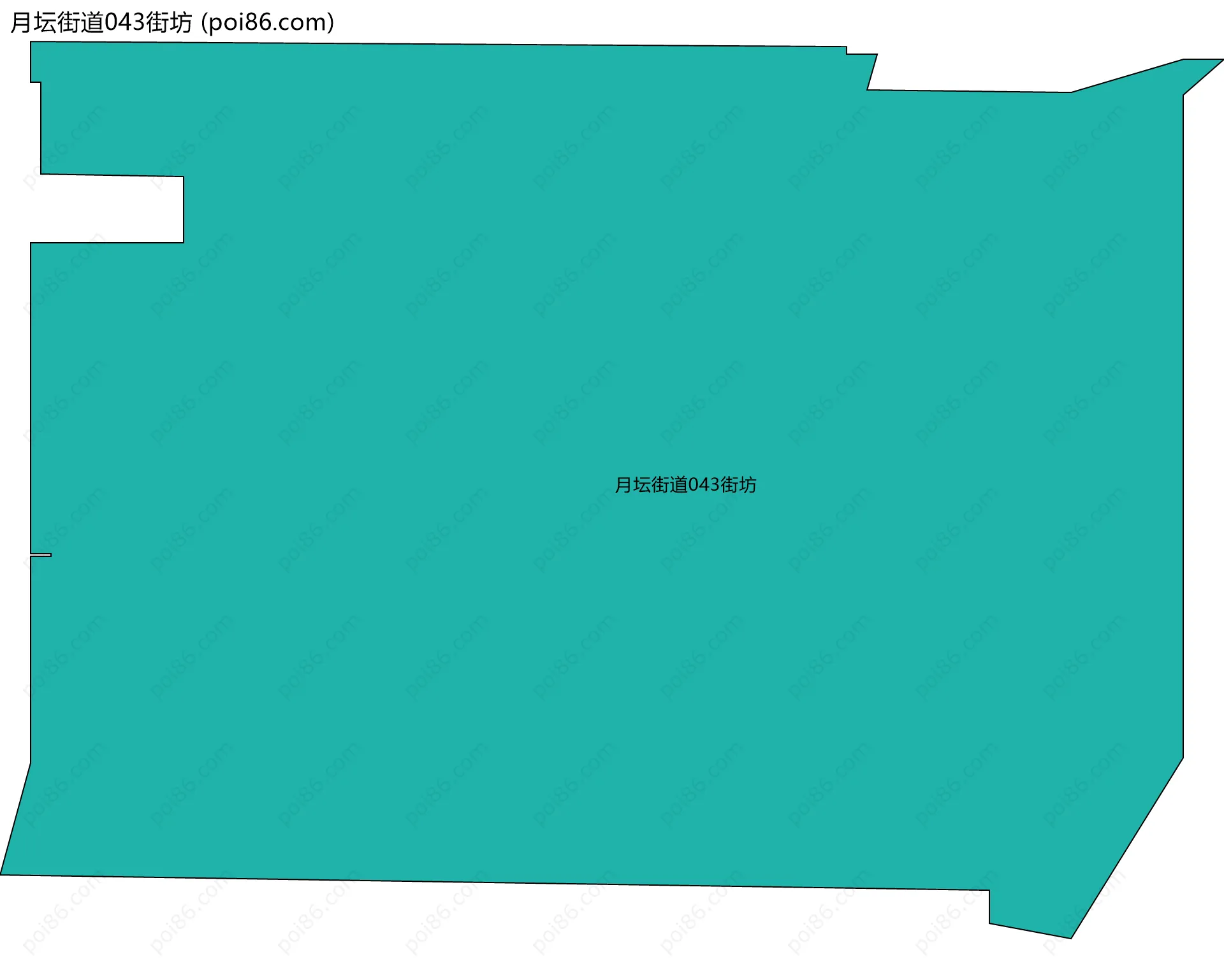 月坛街道043街坊边界地图