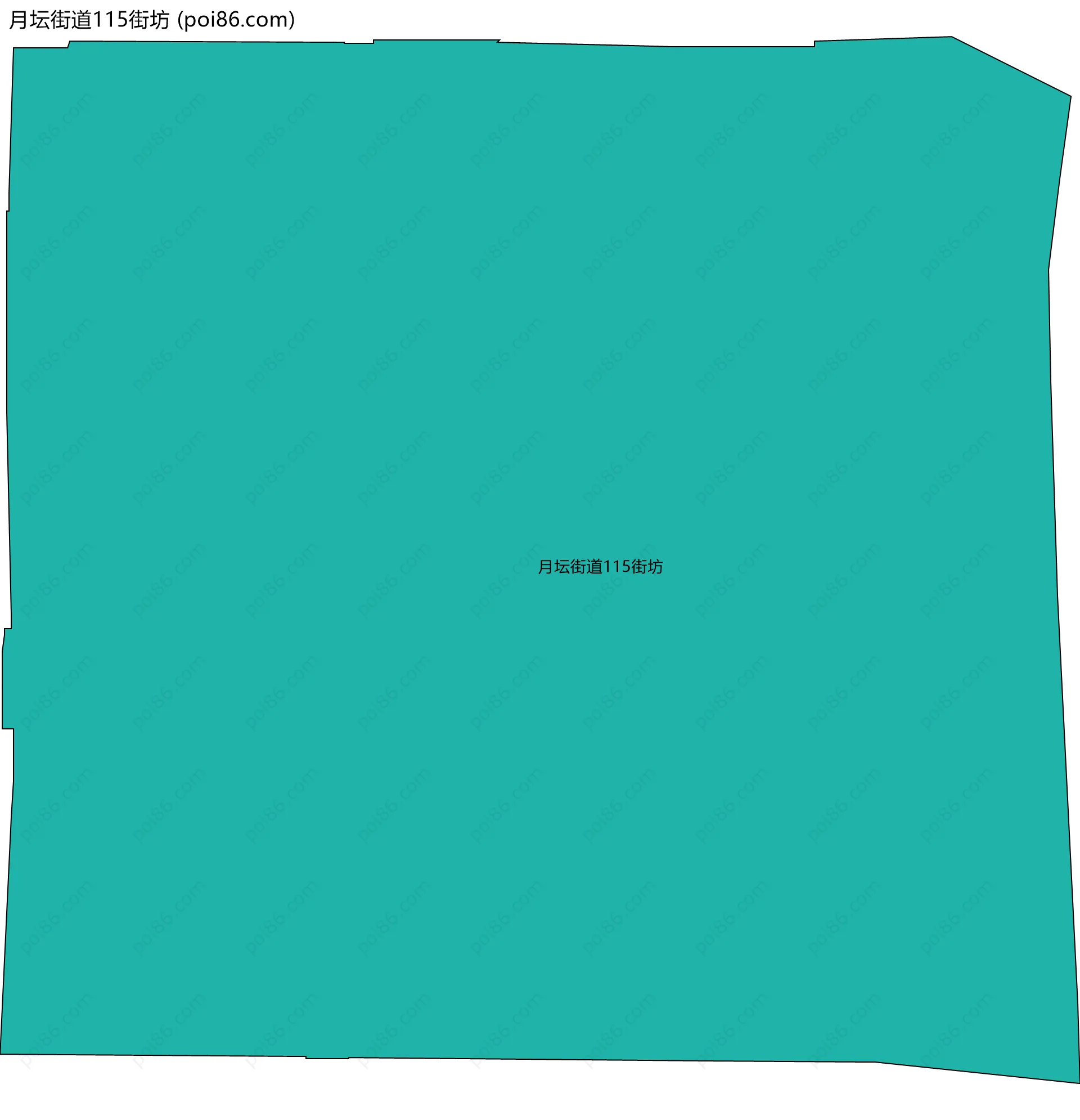 月坛街道115街坊边界地图