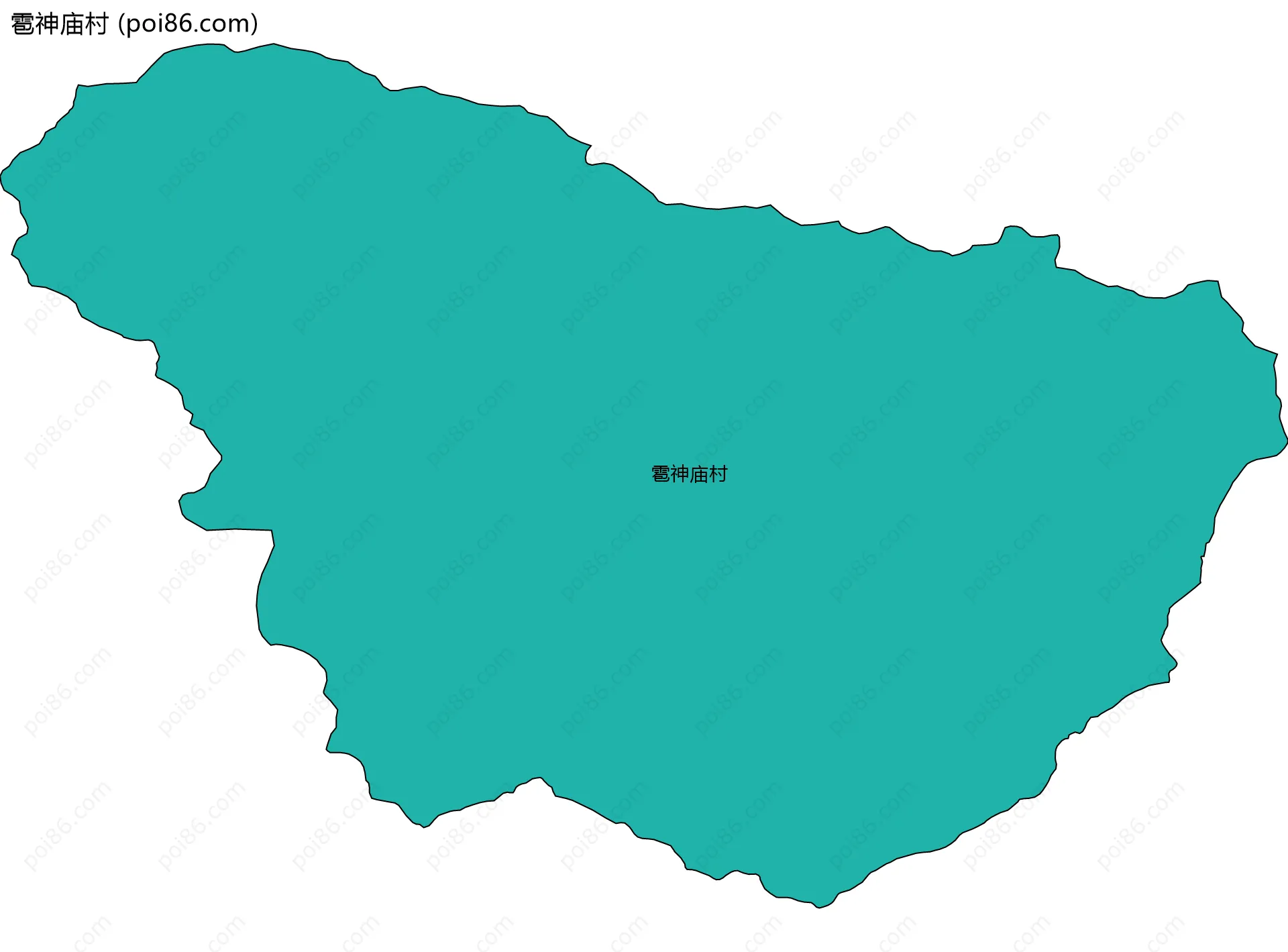 雹神庙村边界地图