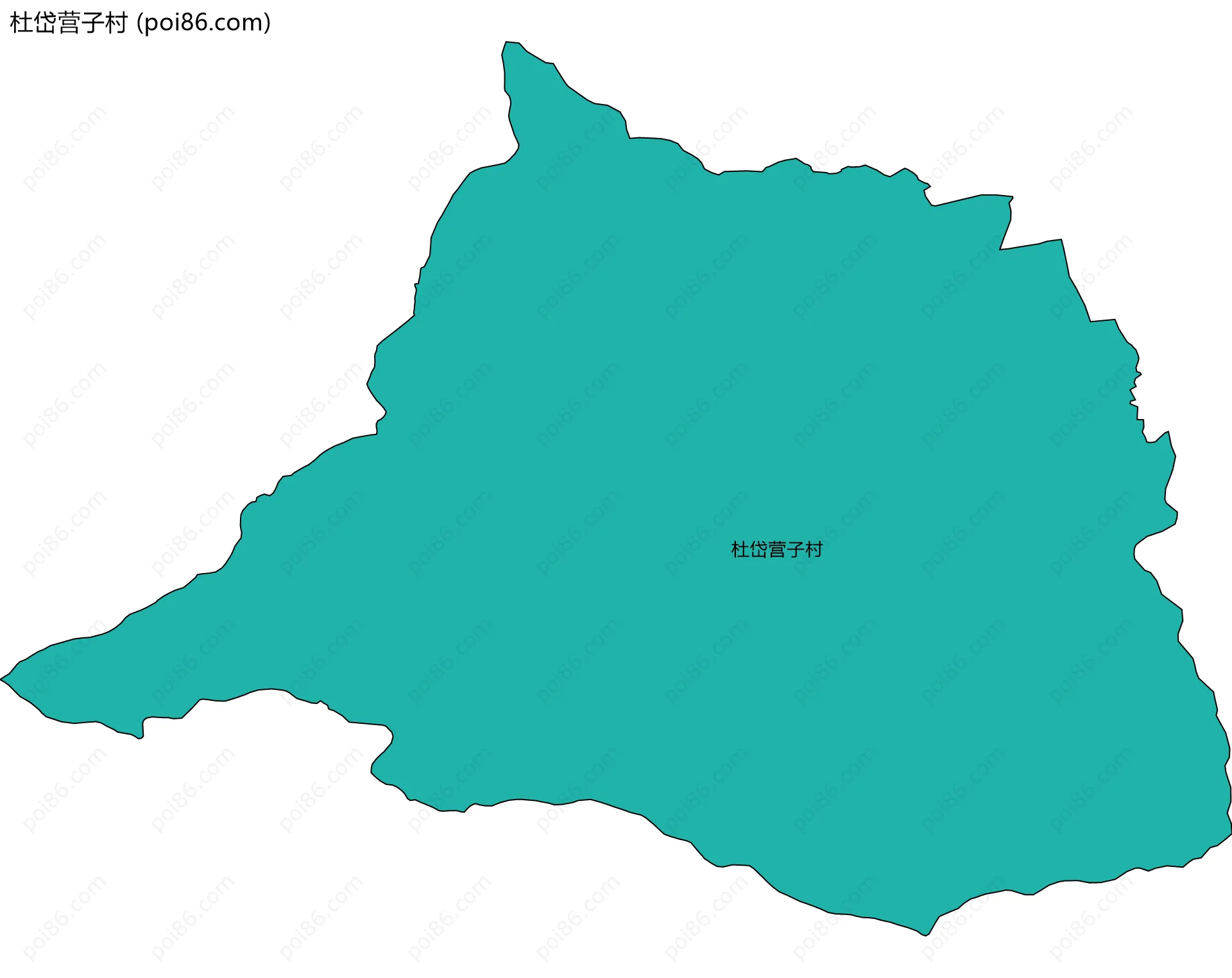 杜岱营子村边界地图