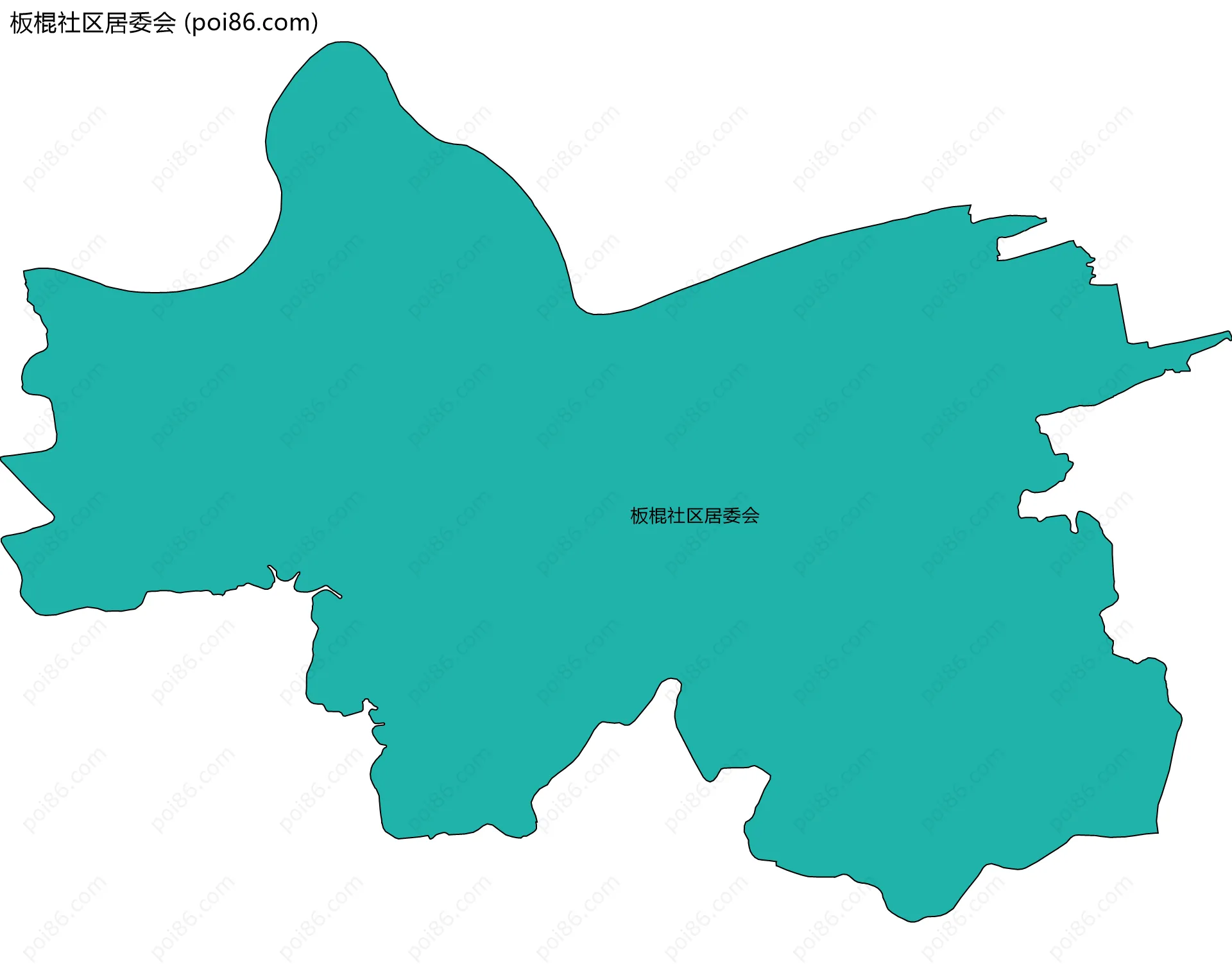 板棍社区居委会边界地图