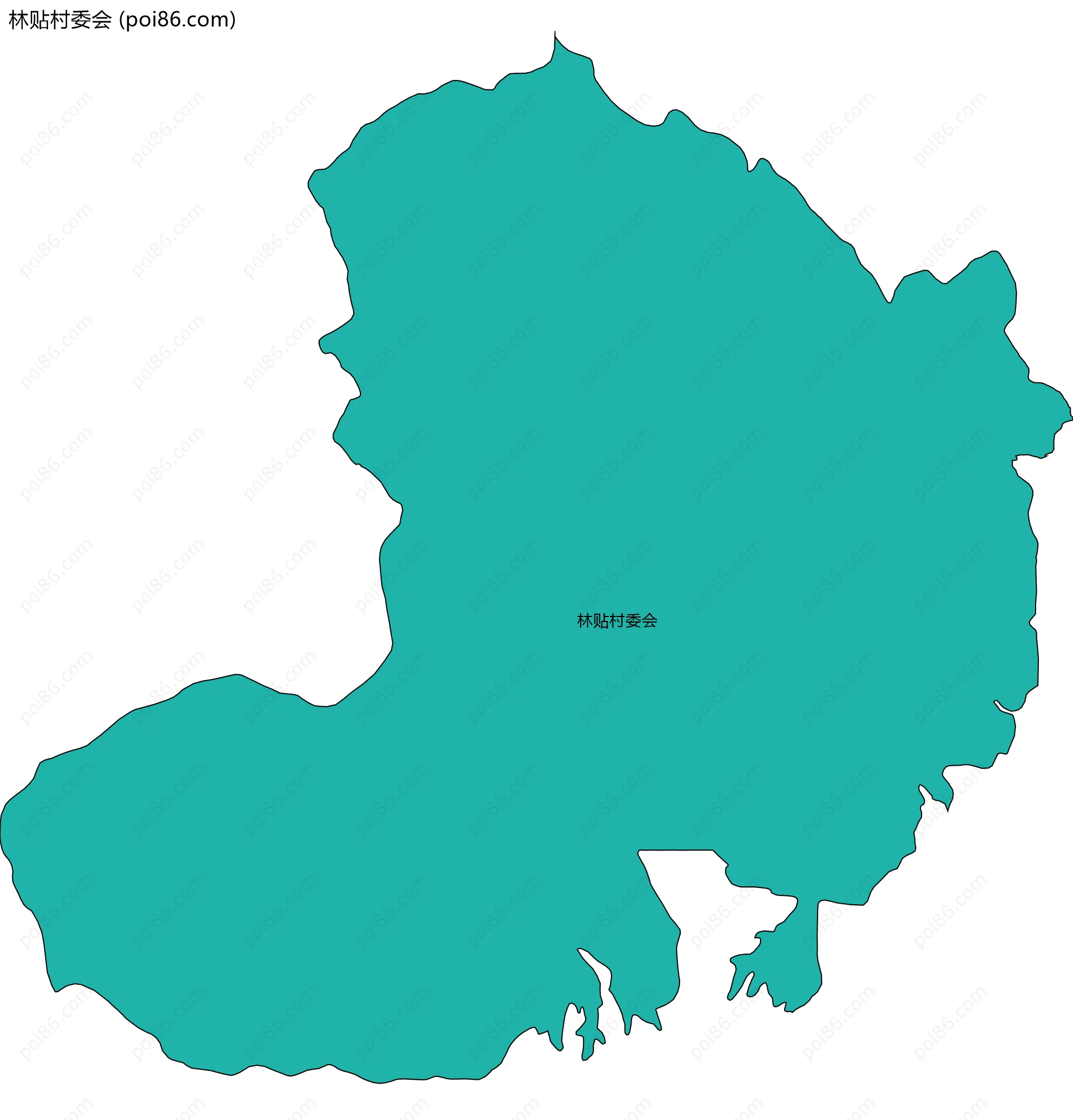 林贴村委会边界地图