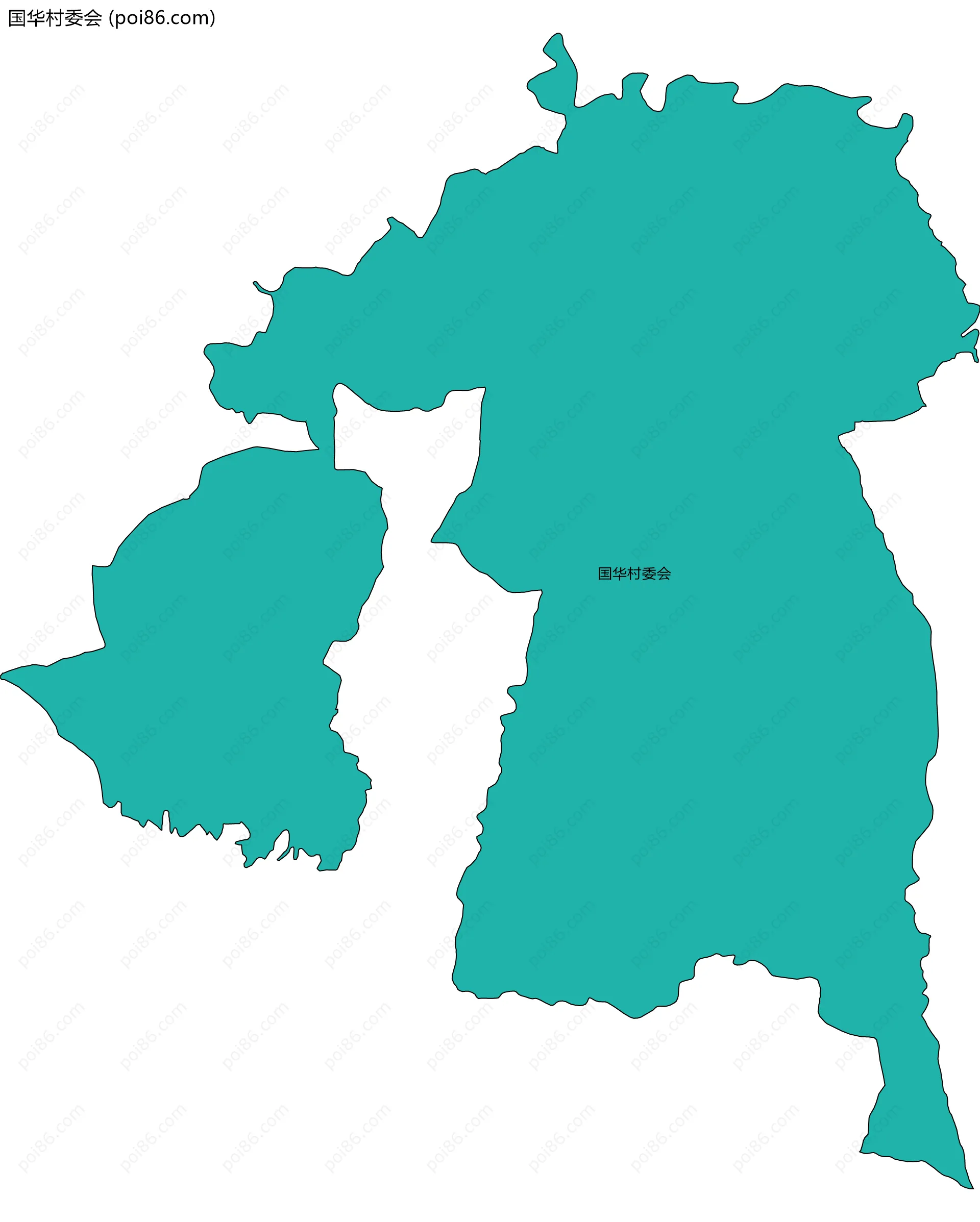 国华村委会边界地图