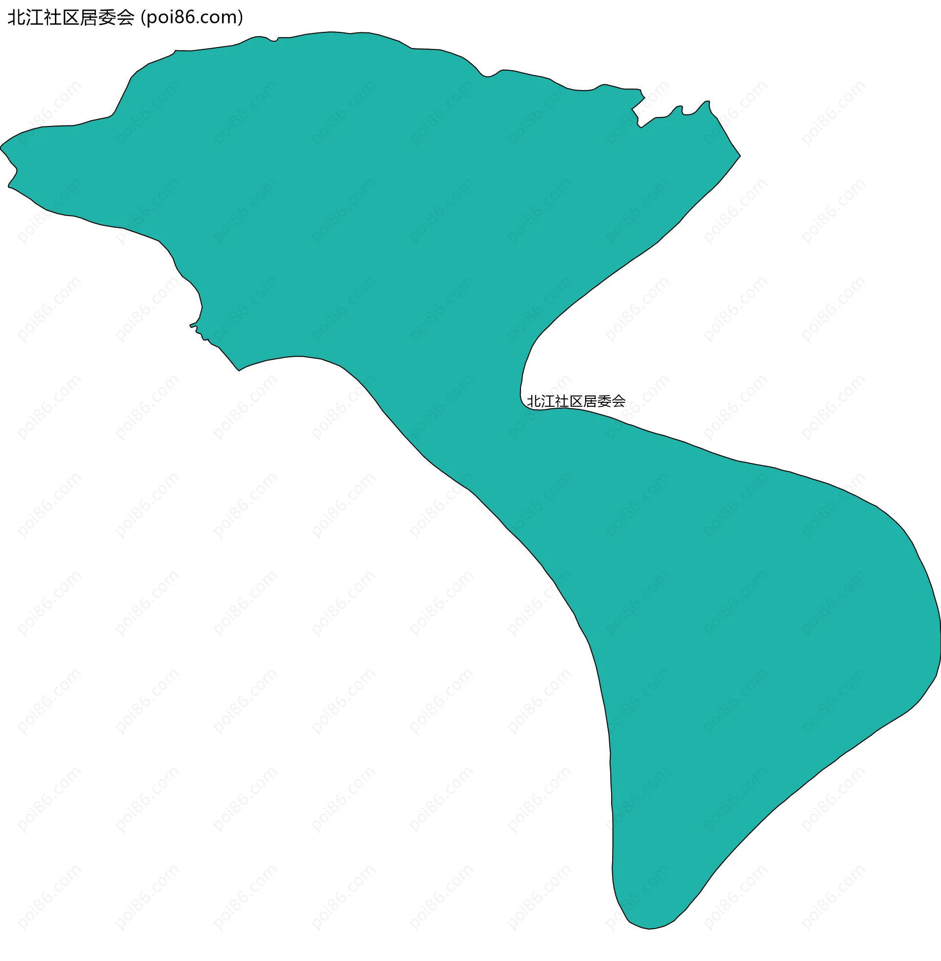 北江社区居委会边界地图