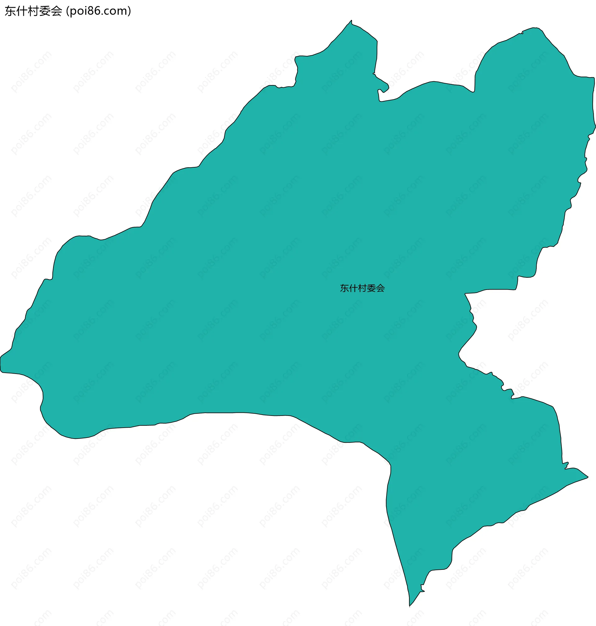 东什村委会边界地图