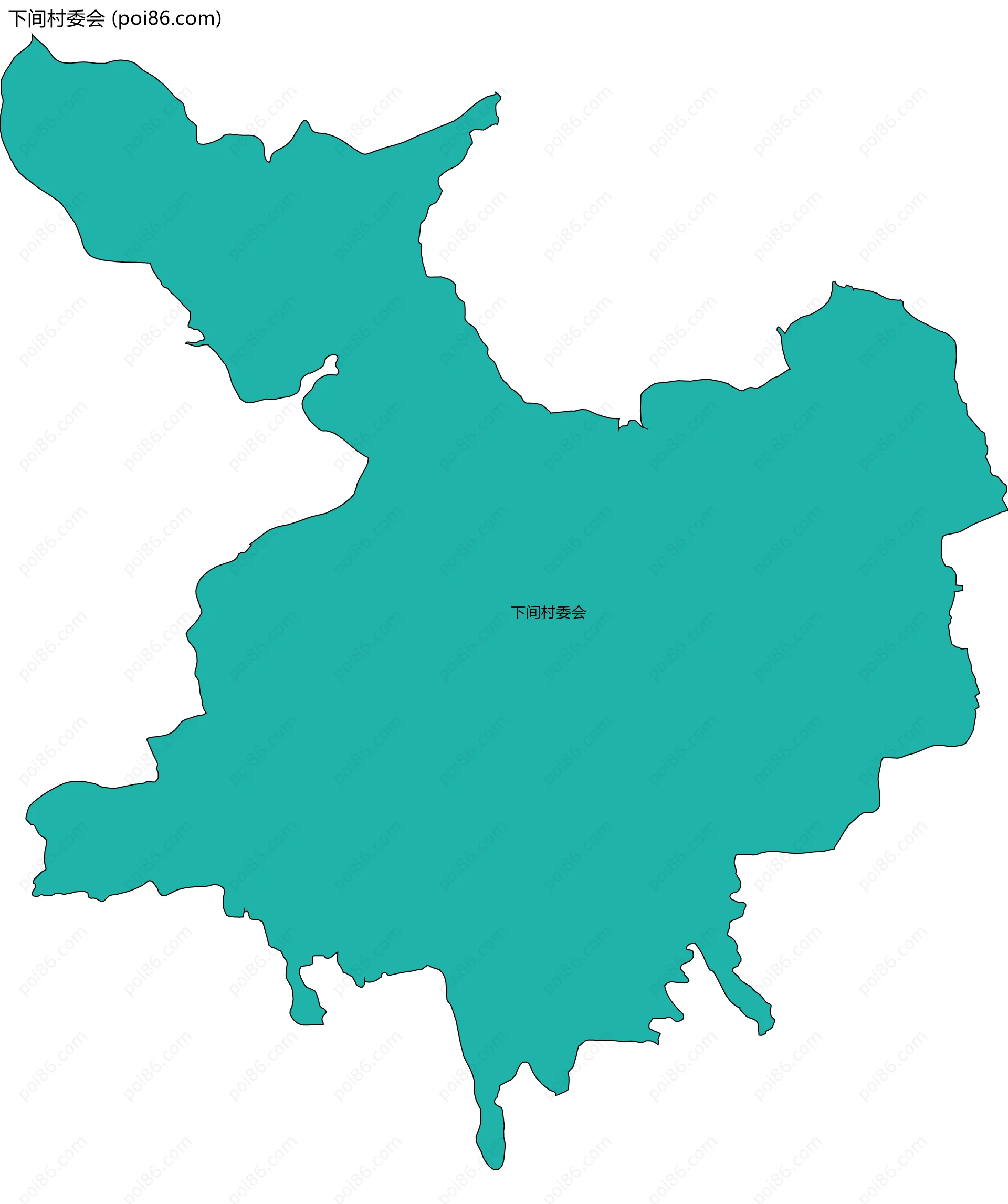 下间村委会边界地图