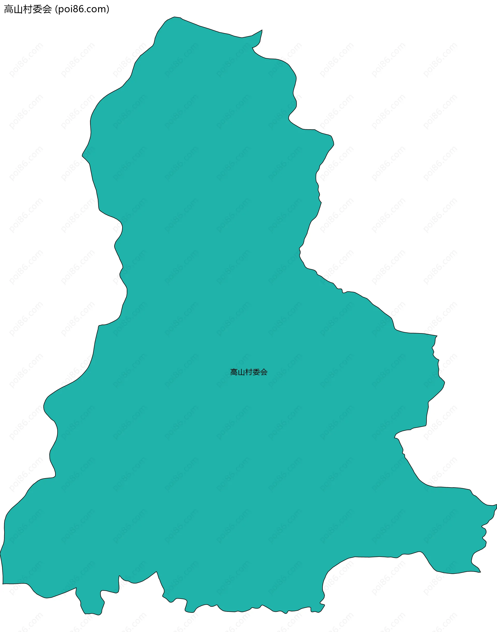 高山村委会边界地图