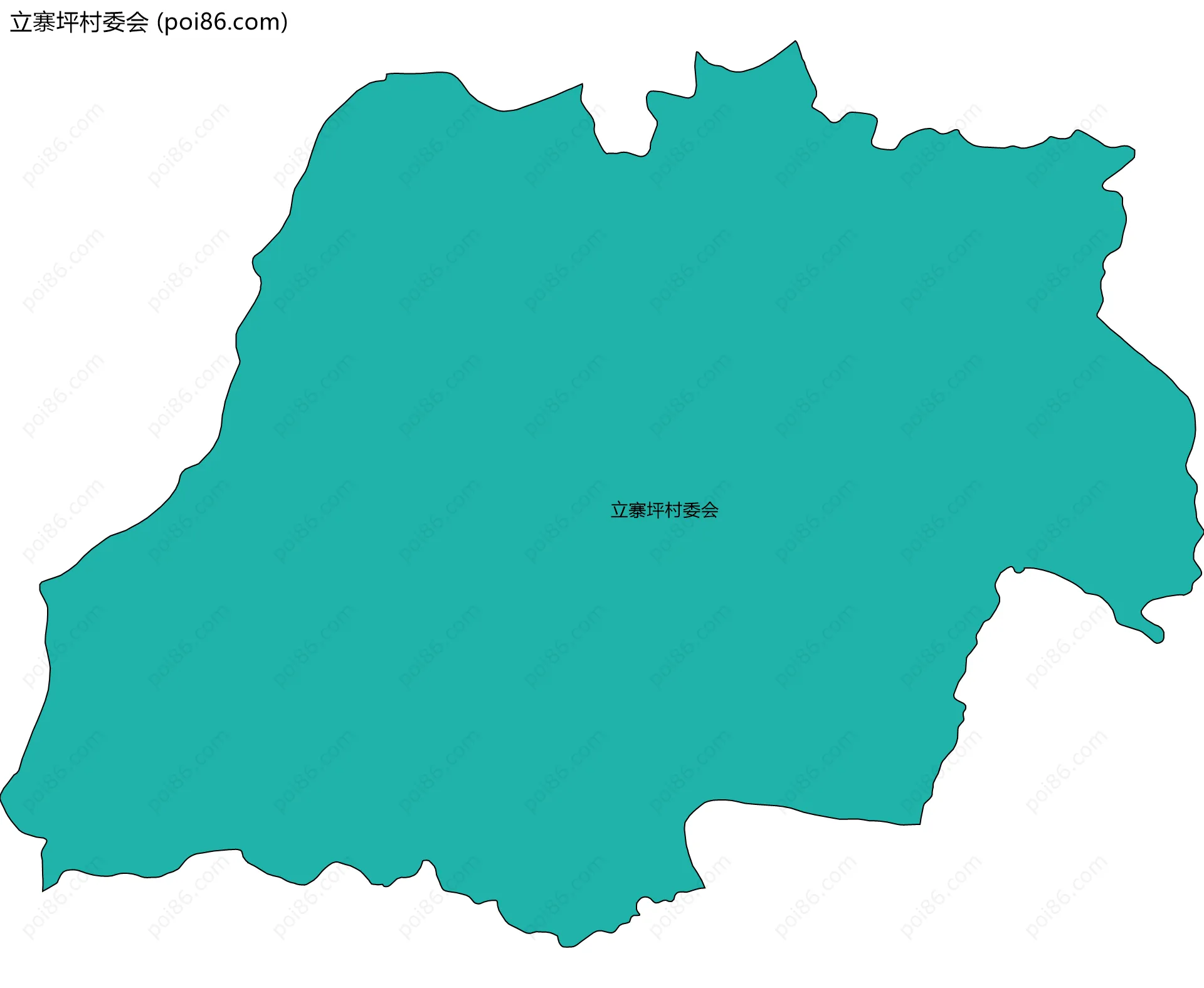 立寨坪村委会边界地图