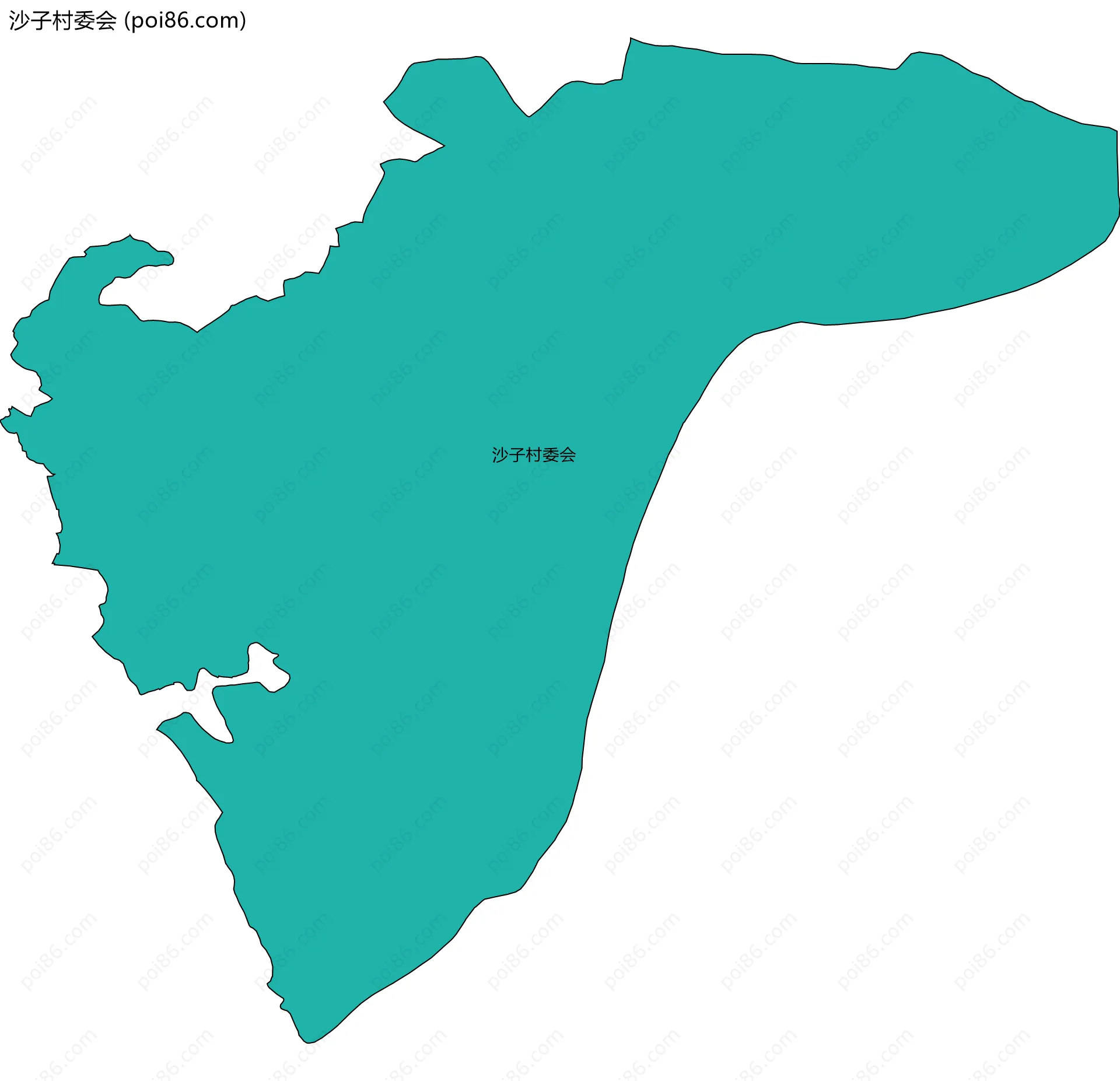 沙子村委会边界地图