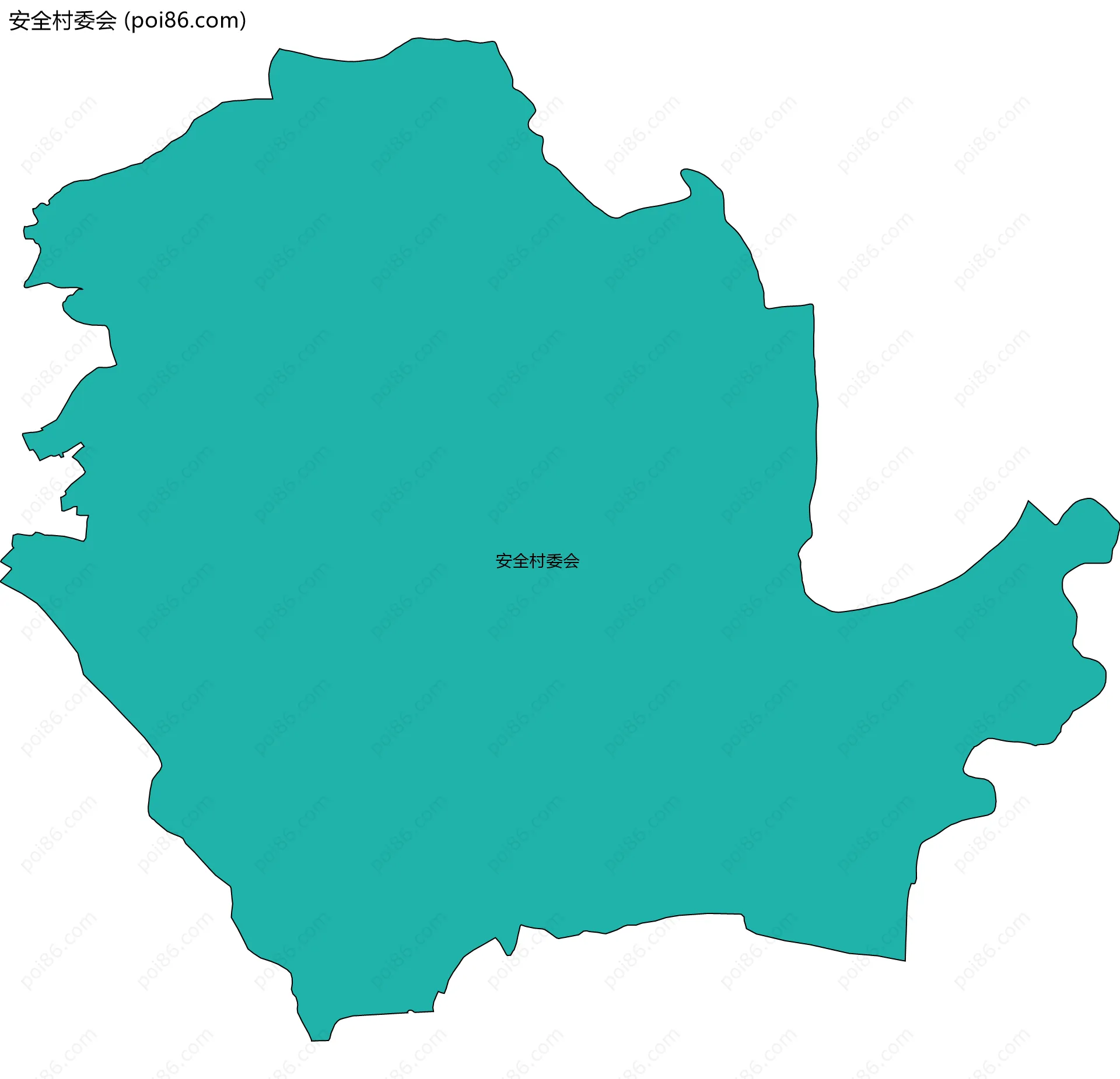 安全村委会边界地图