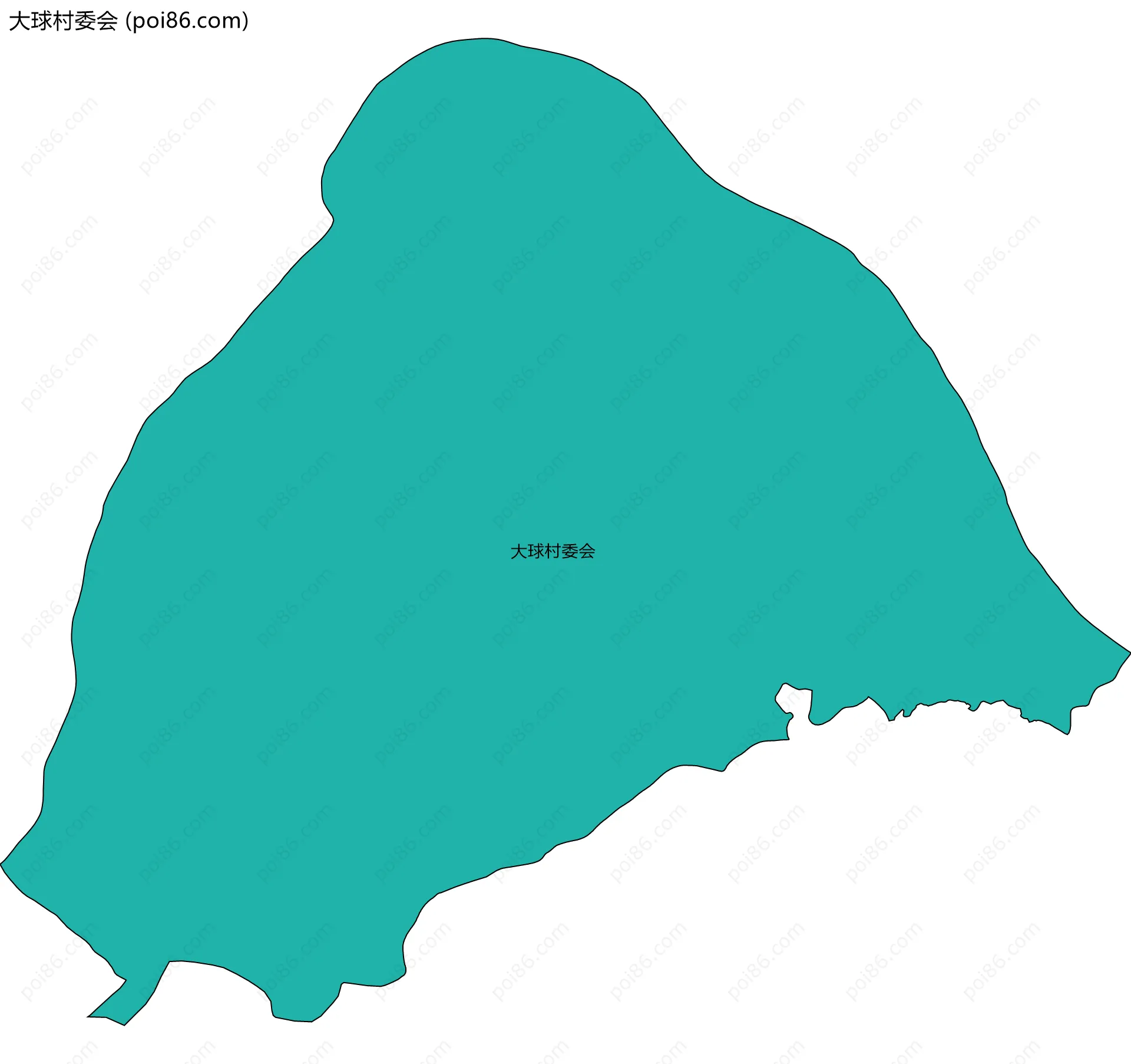 大球村委会边界地图