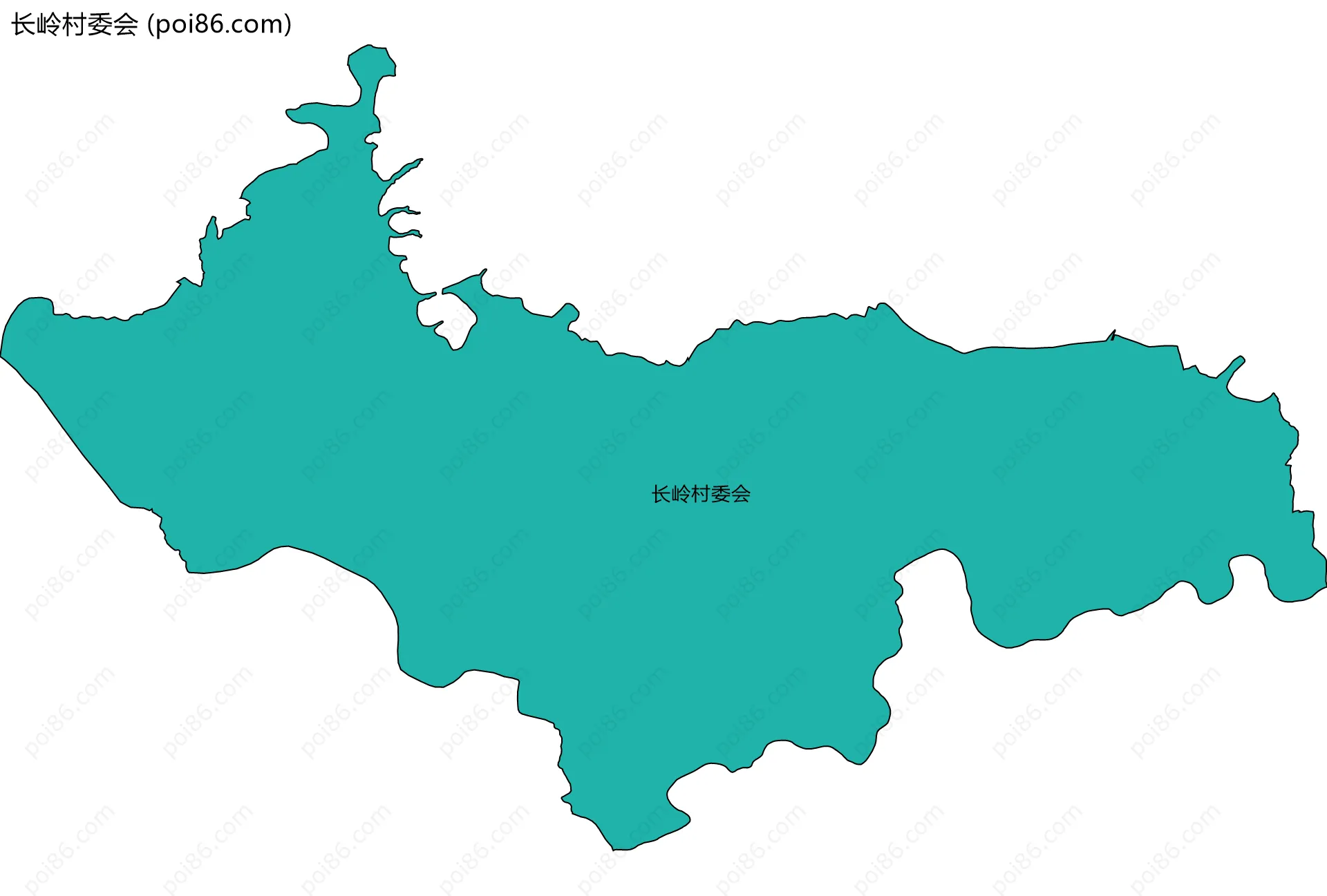 长岭村委会边界地图
