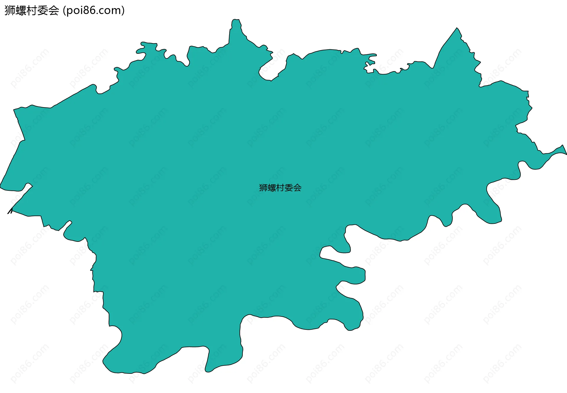 狮螺村委会边界地图