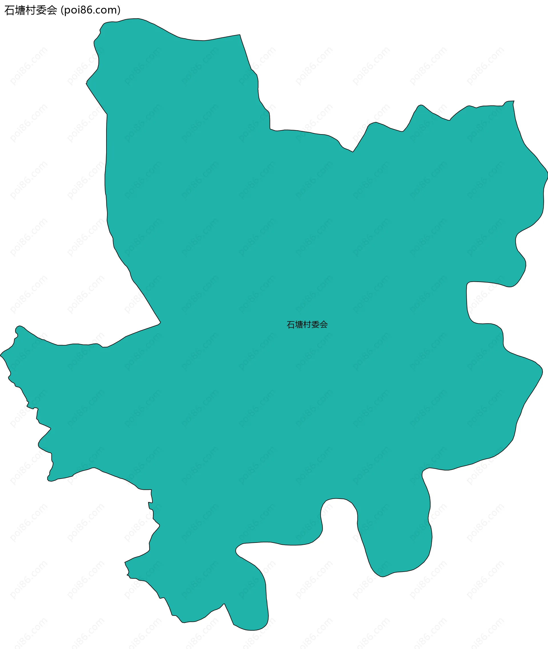 石塘村委会边界地图