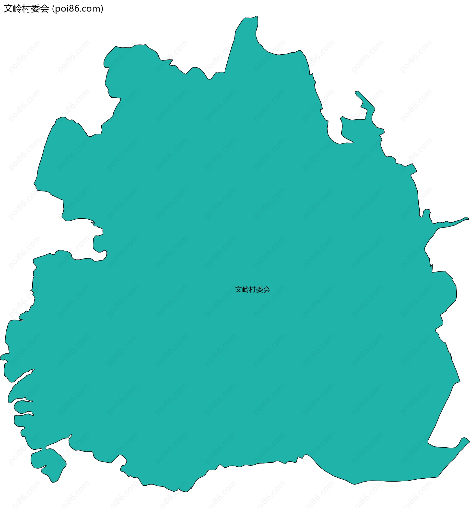 文岭村委会边界地图