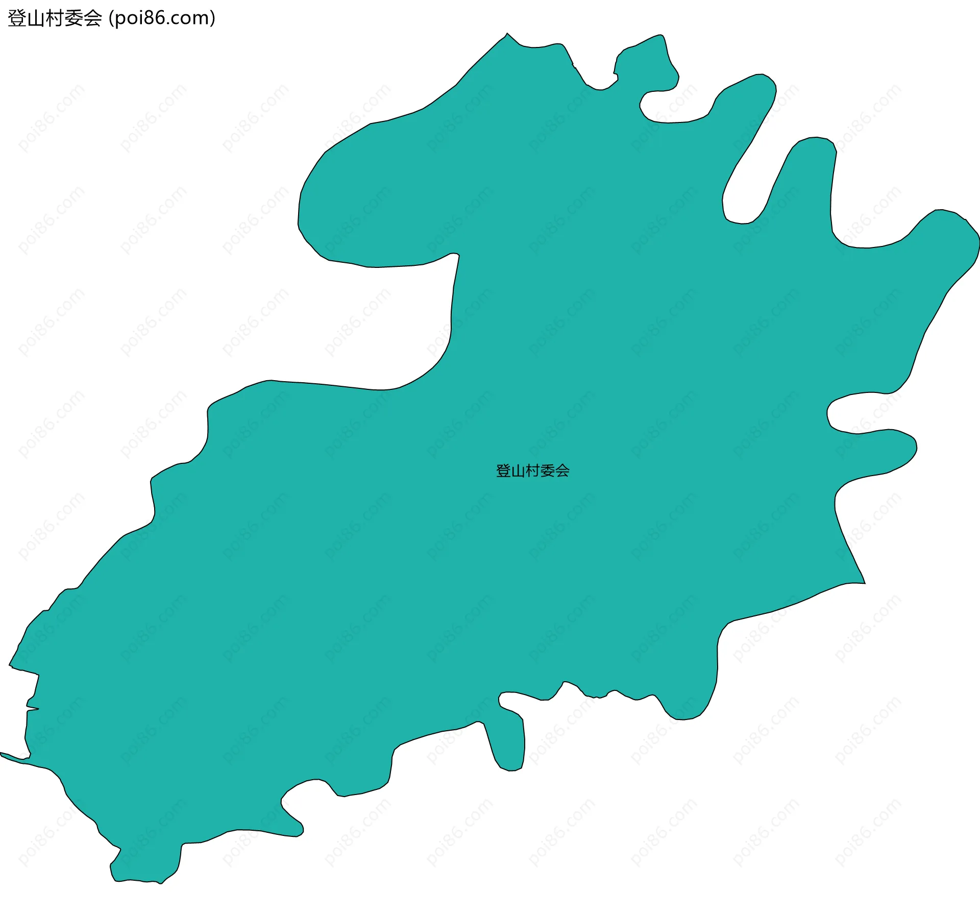 登山村委会边界地图