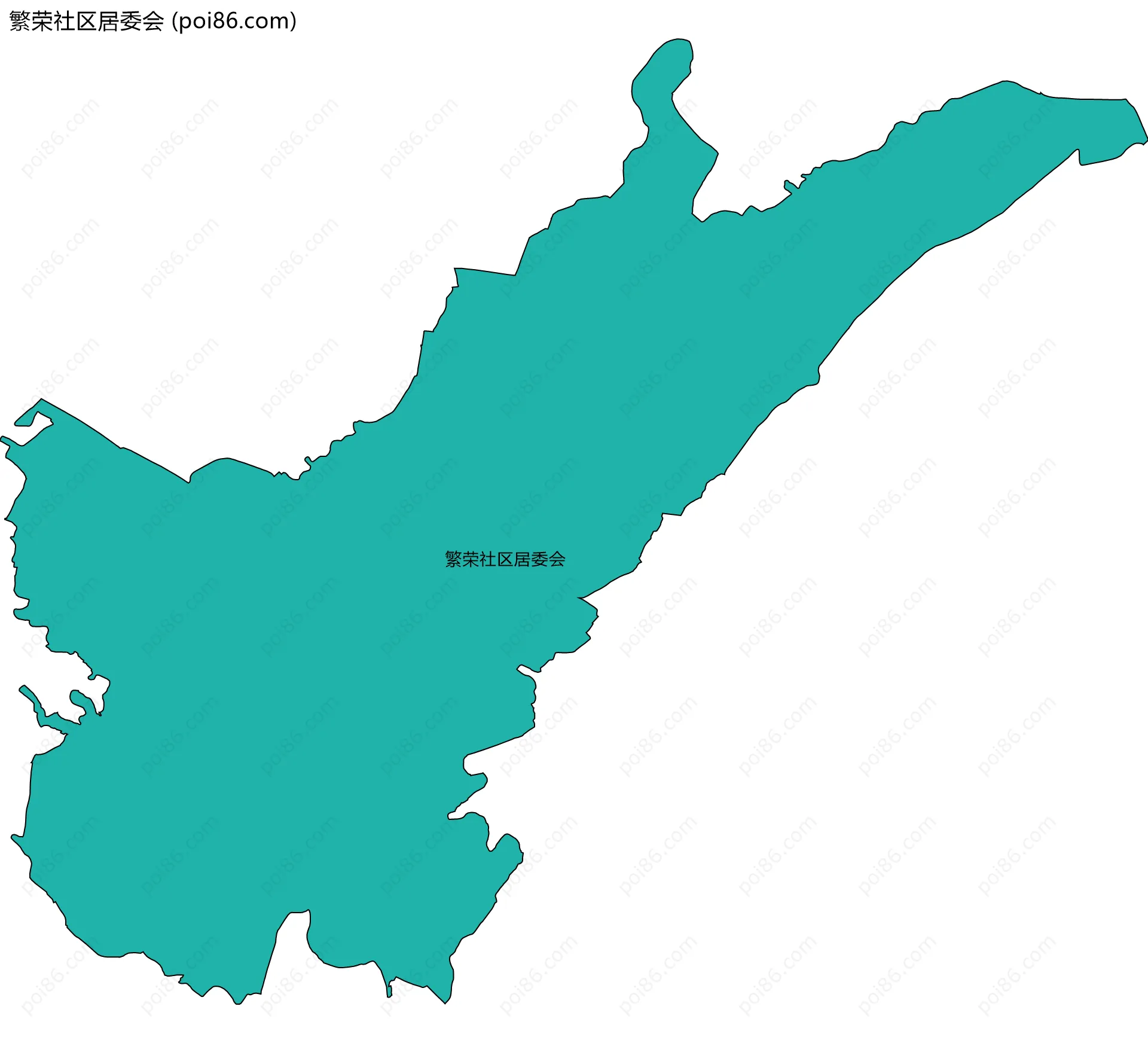 繁荣社区居委会边界地图