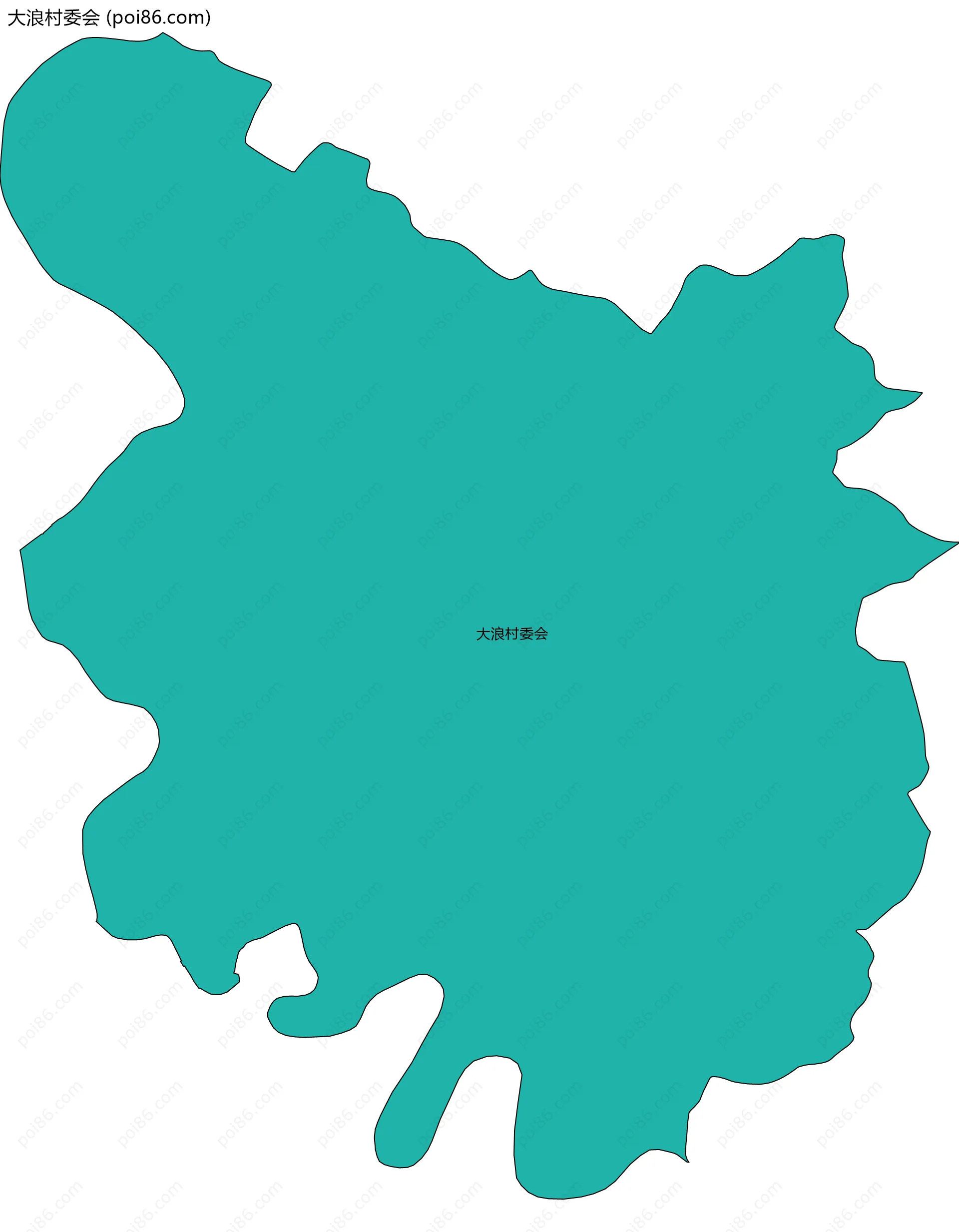 大浪村委会边界地图