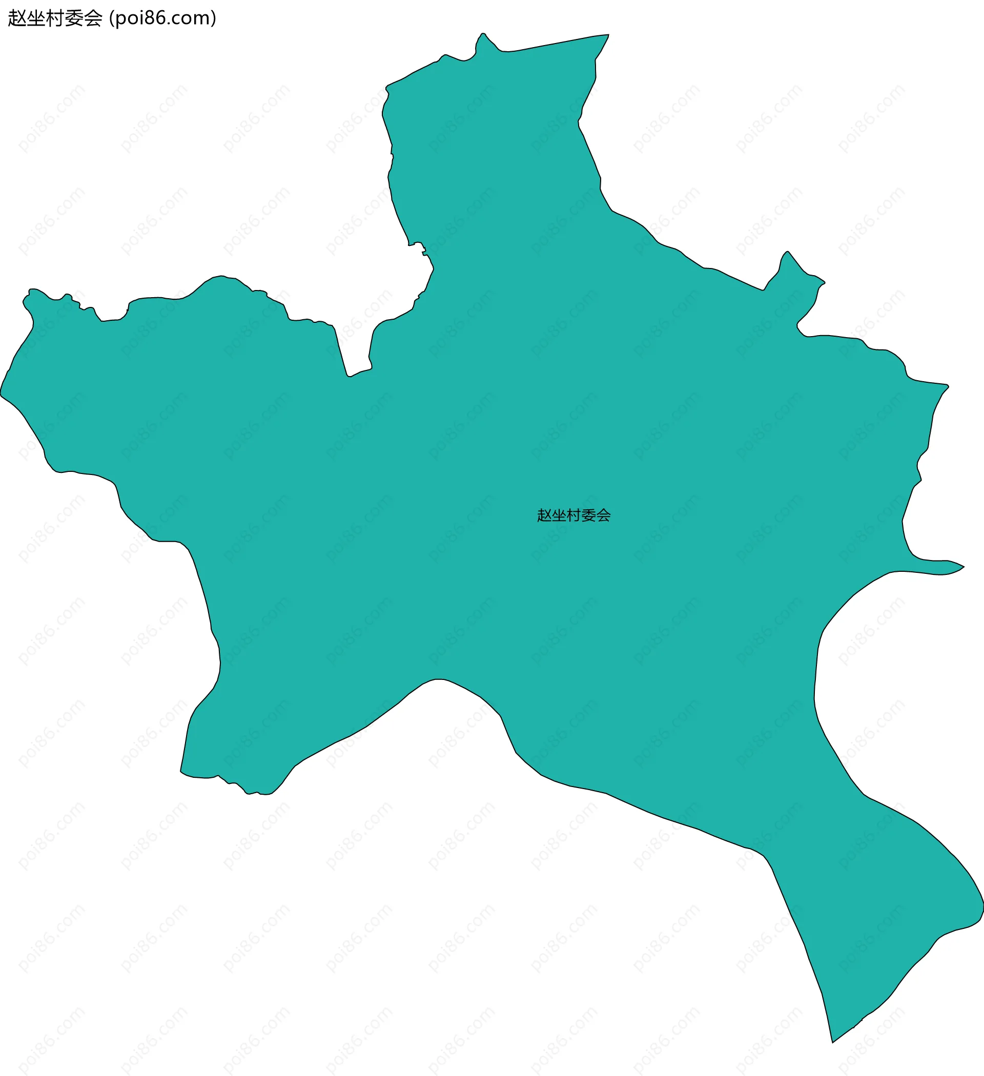 赵坐村委会边界地图