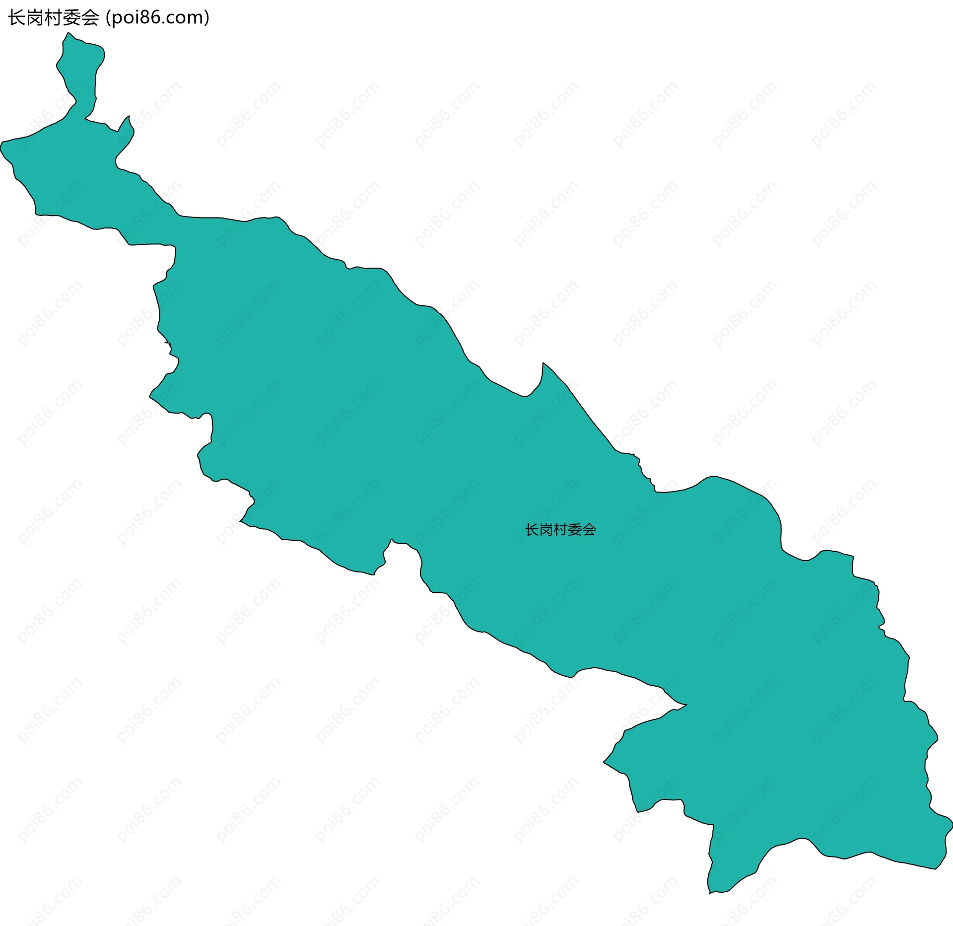 长岗村委会边界地图