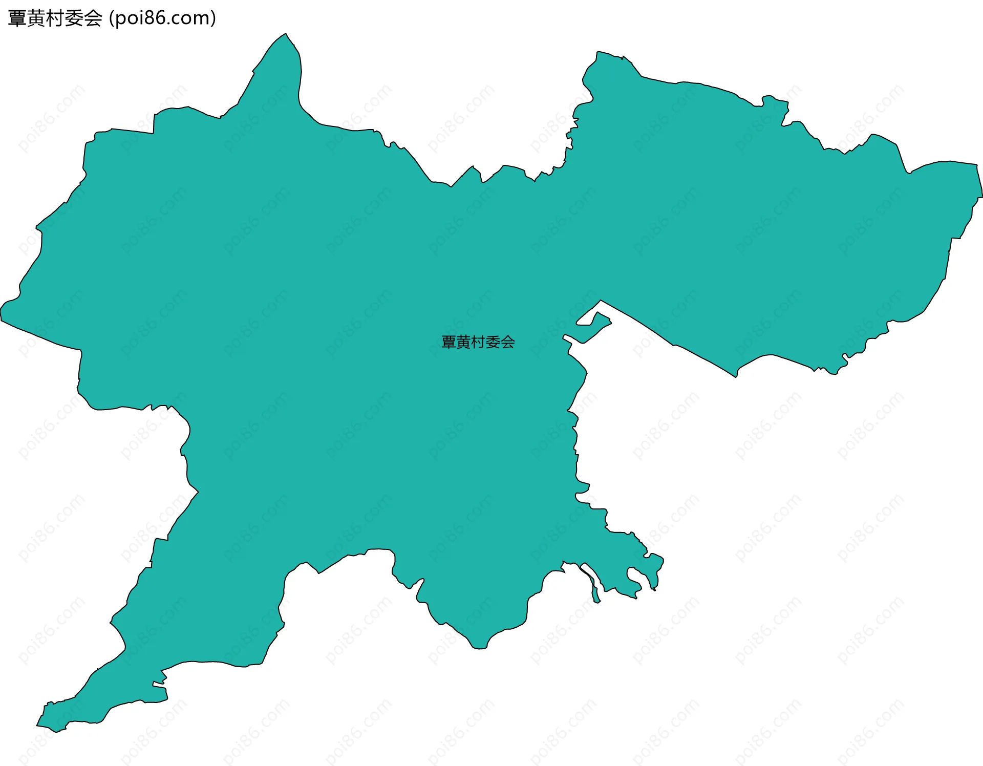 覃黄村委会边界地图