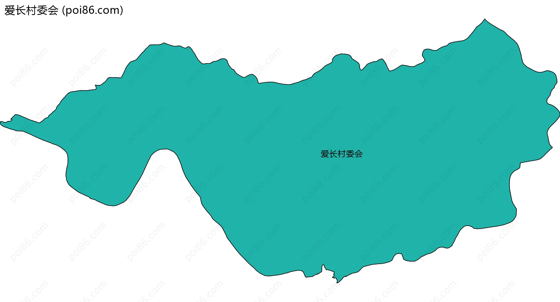 爱长村委会边界地图