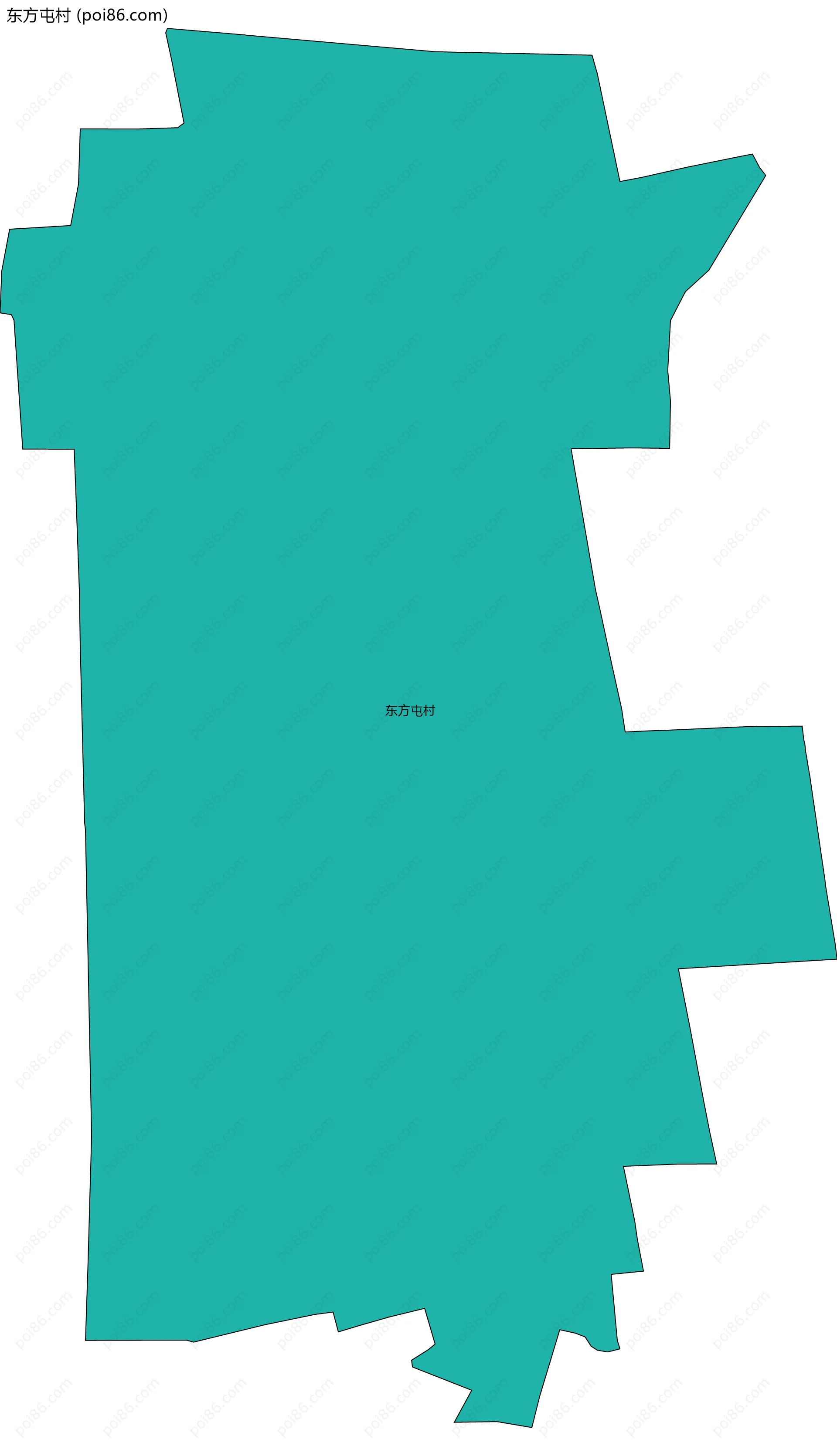 东方屯村边界地图