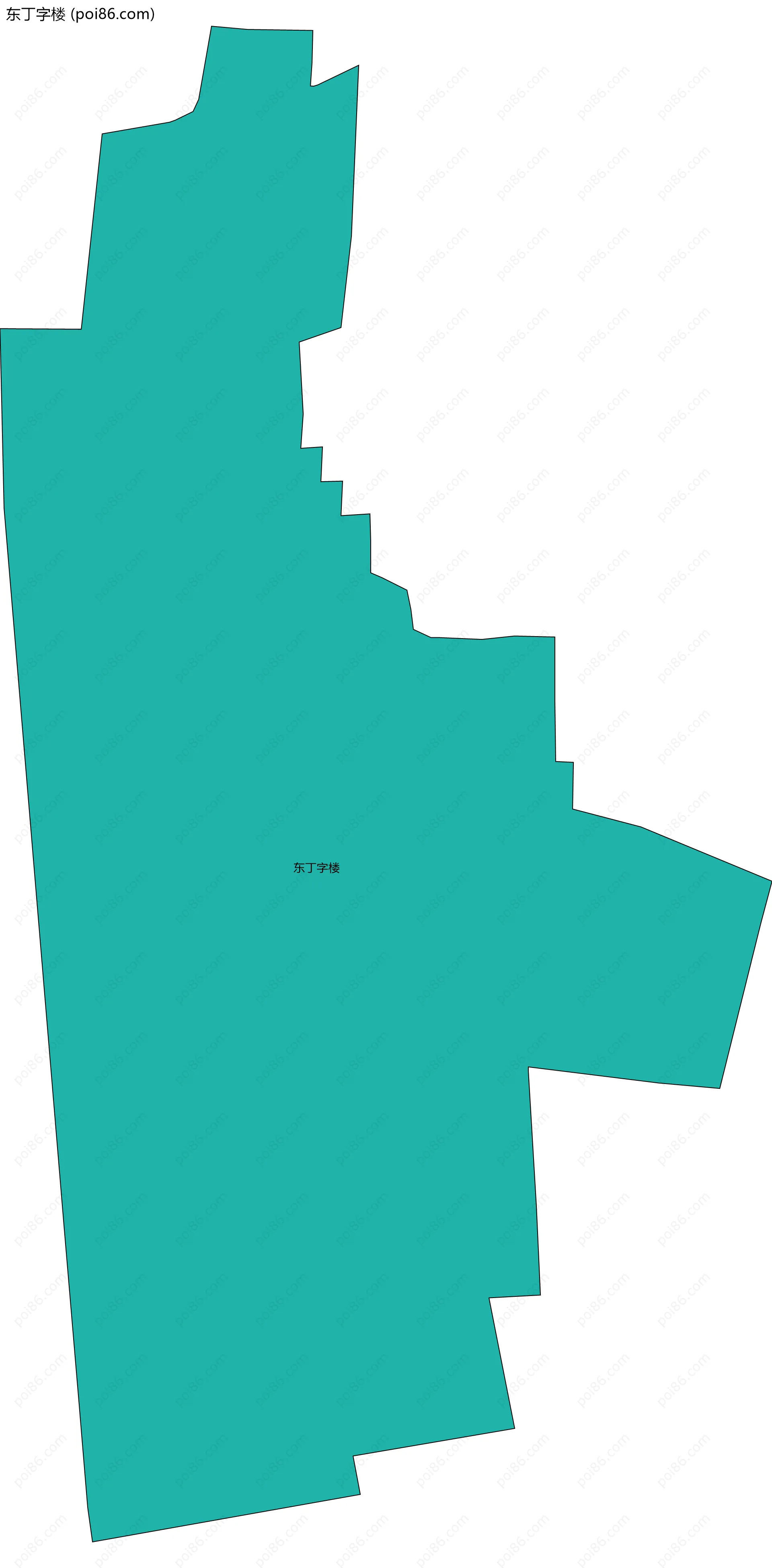 东丁字楼边界地图