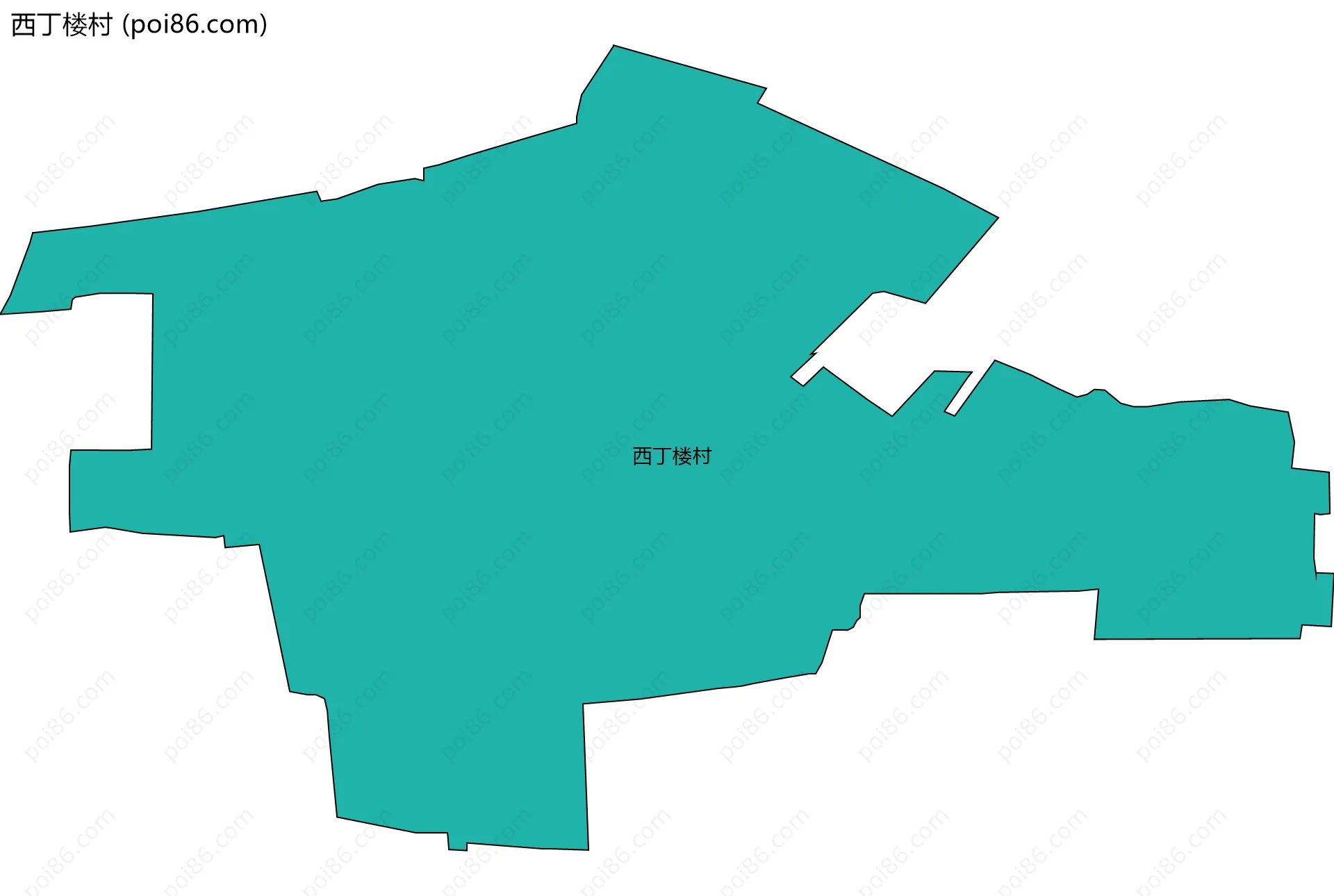 西丁楼村边界地图