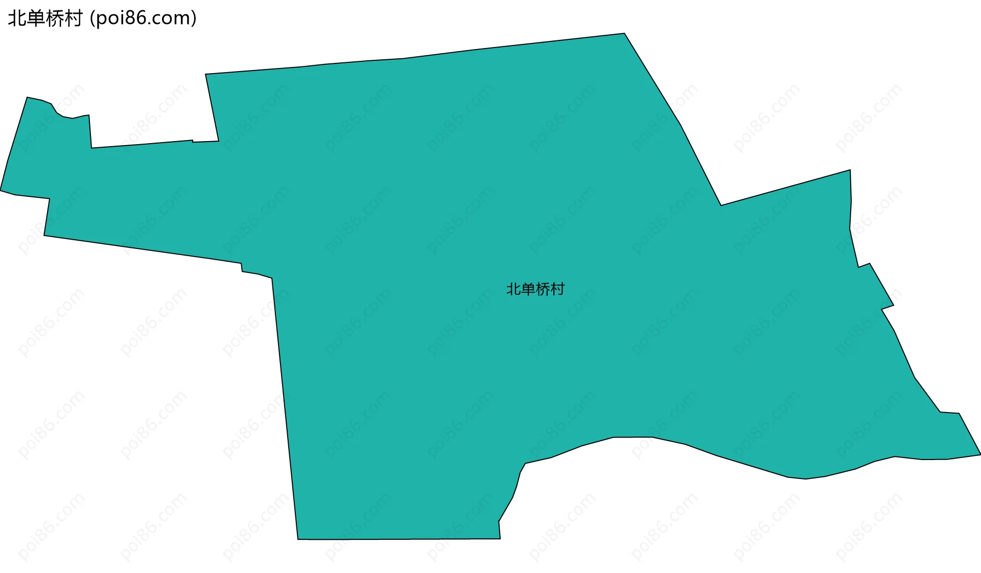 北单桥村边界地图