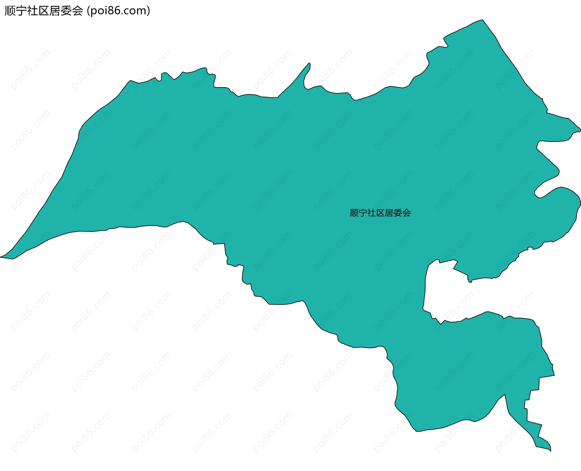 顺宁社区居委会边界地图