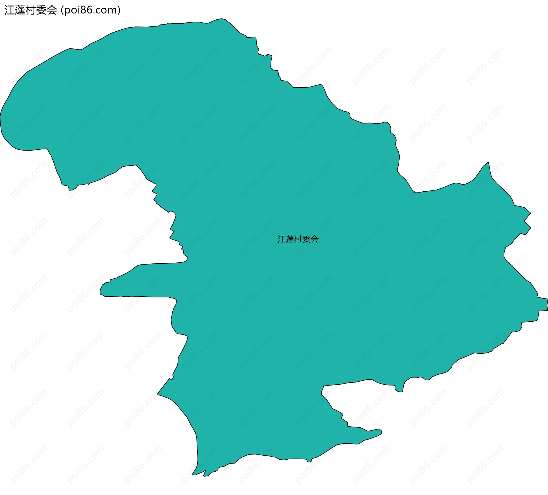 江蓬村委会边界地图