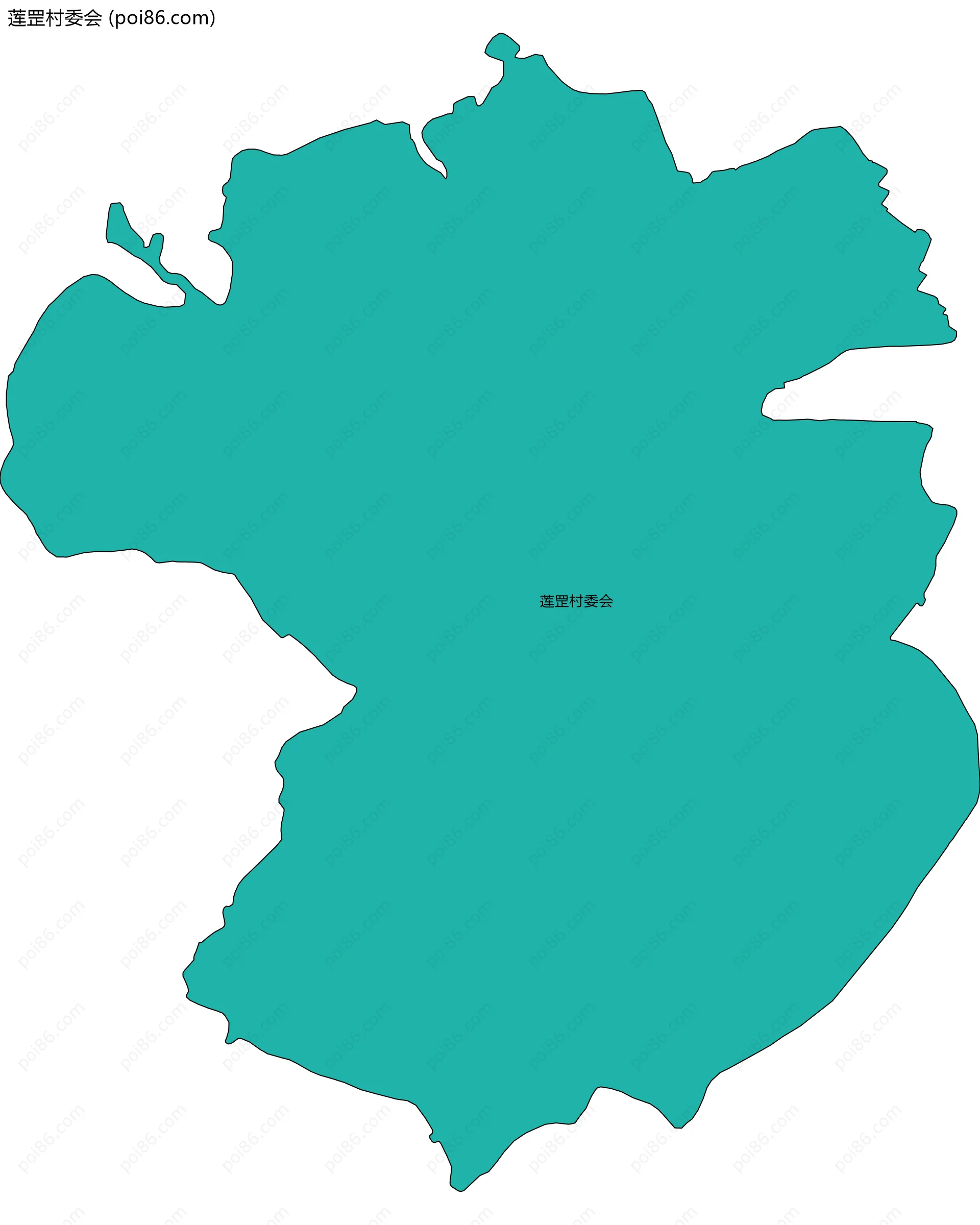 莲罡村委会边界地图