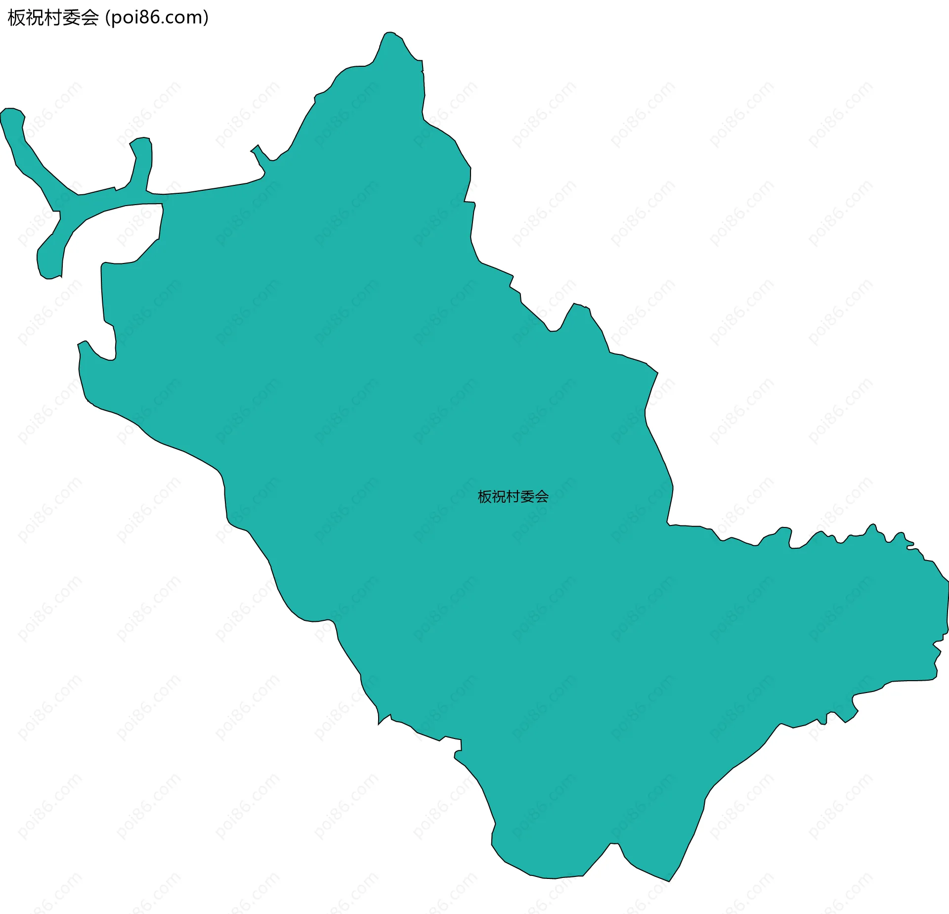 板祝村委会边界地图