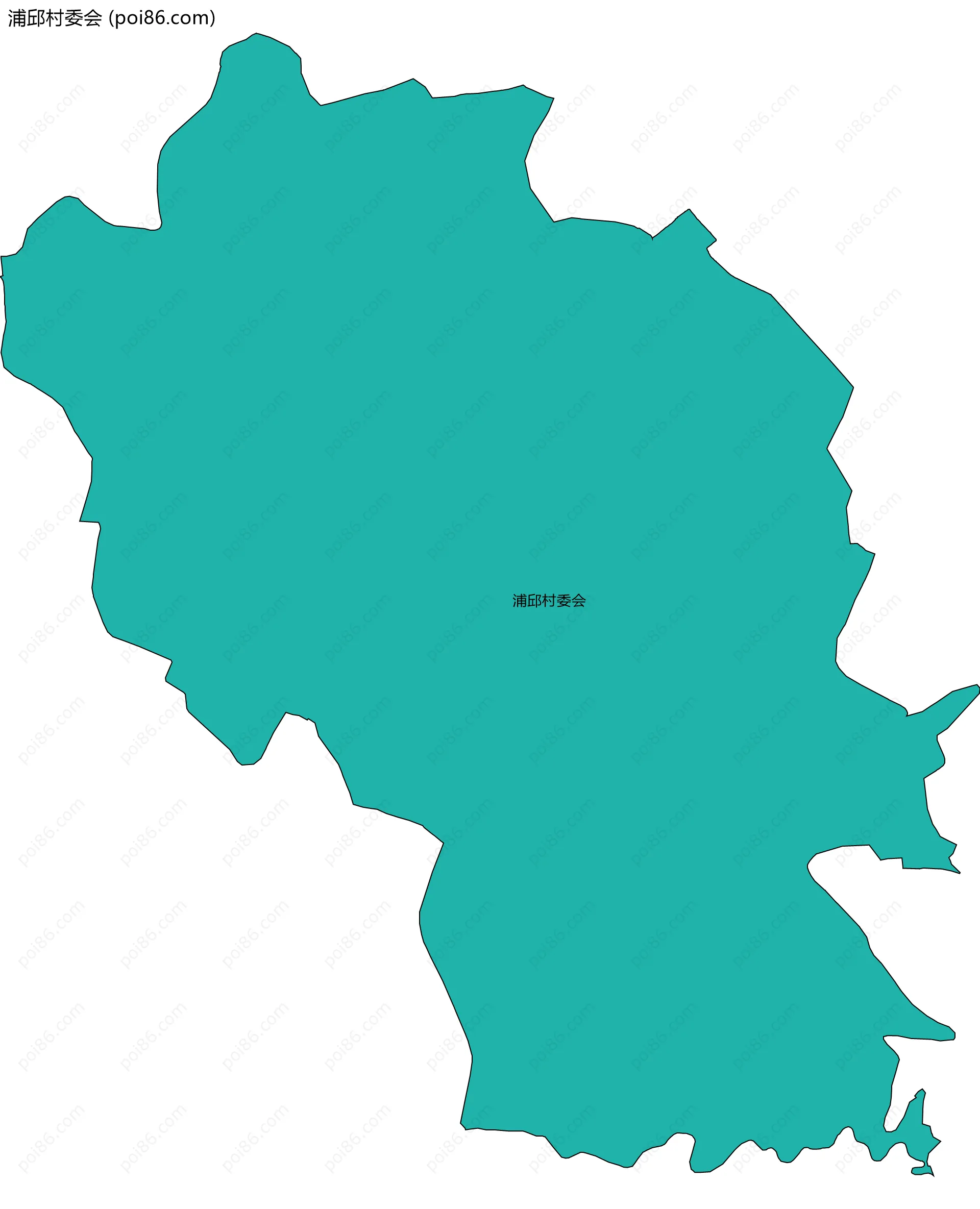 浦邱村委会边界地图