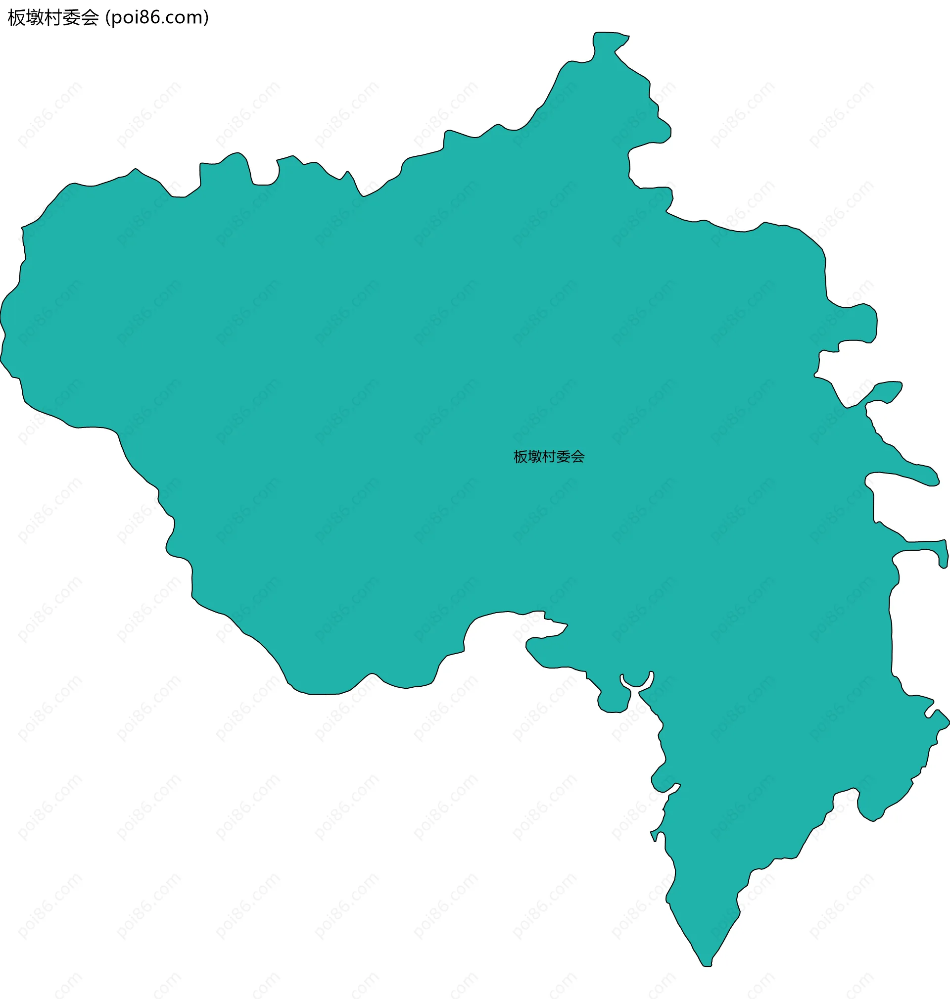 板墩村委会边界地图