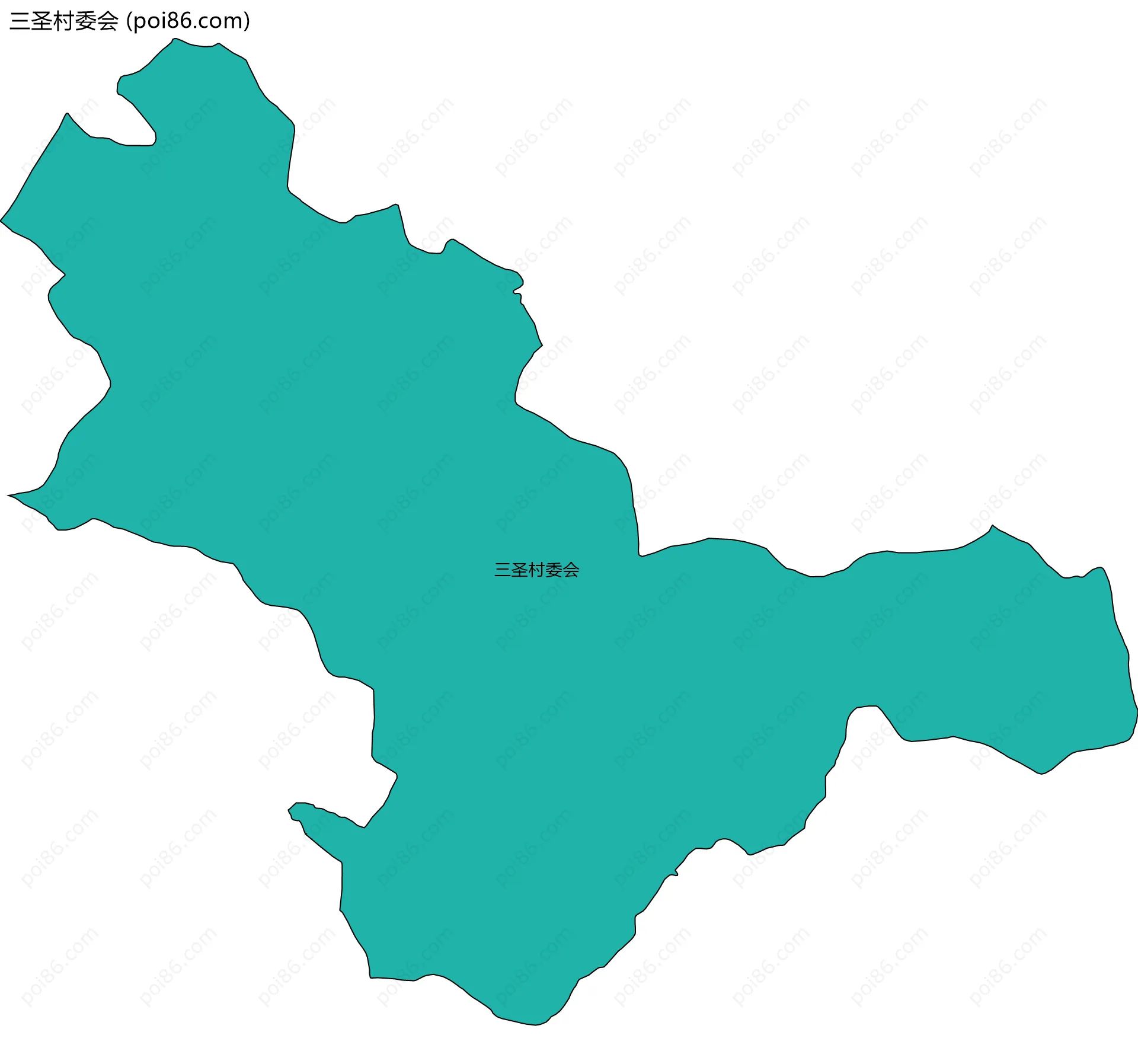 三圣村委会边界地图