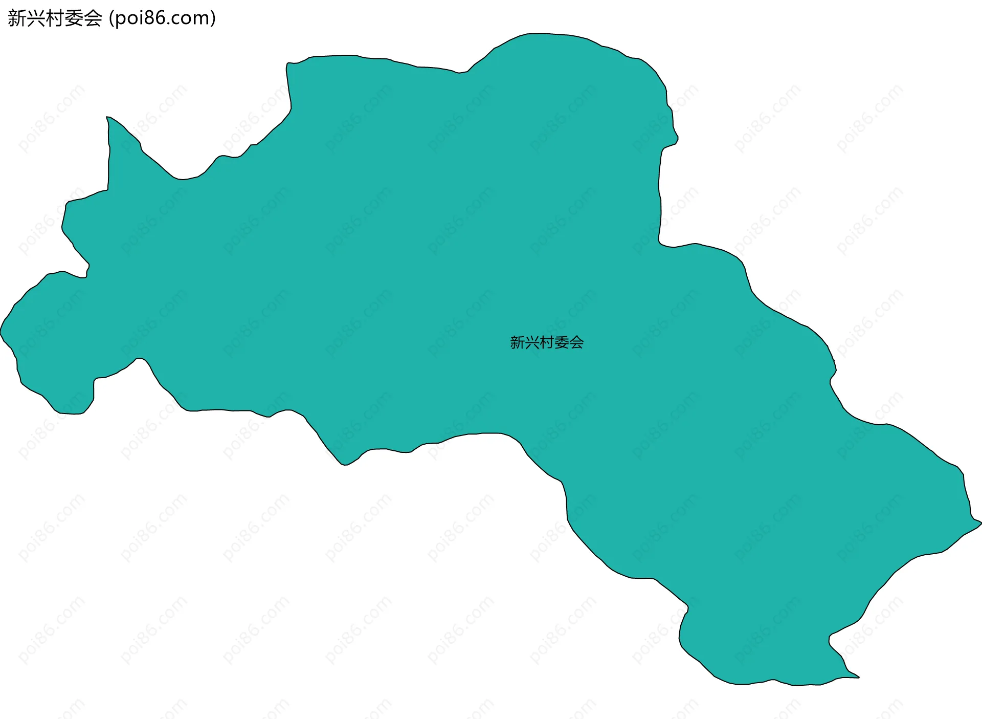 新兴村委会边界地图