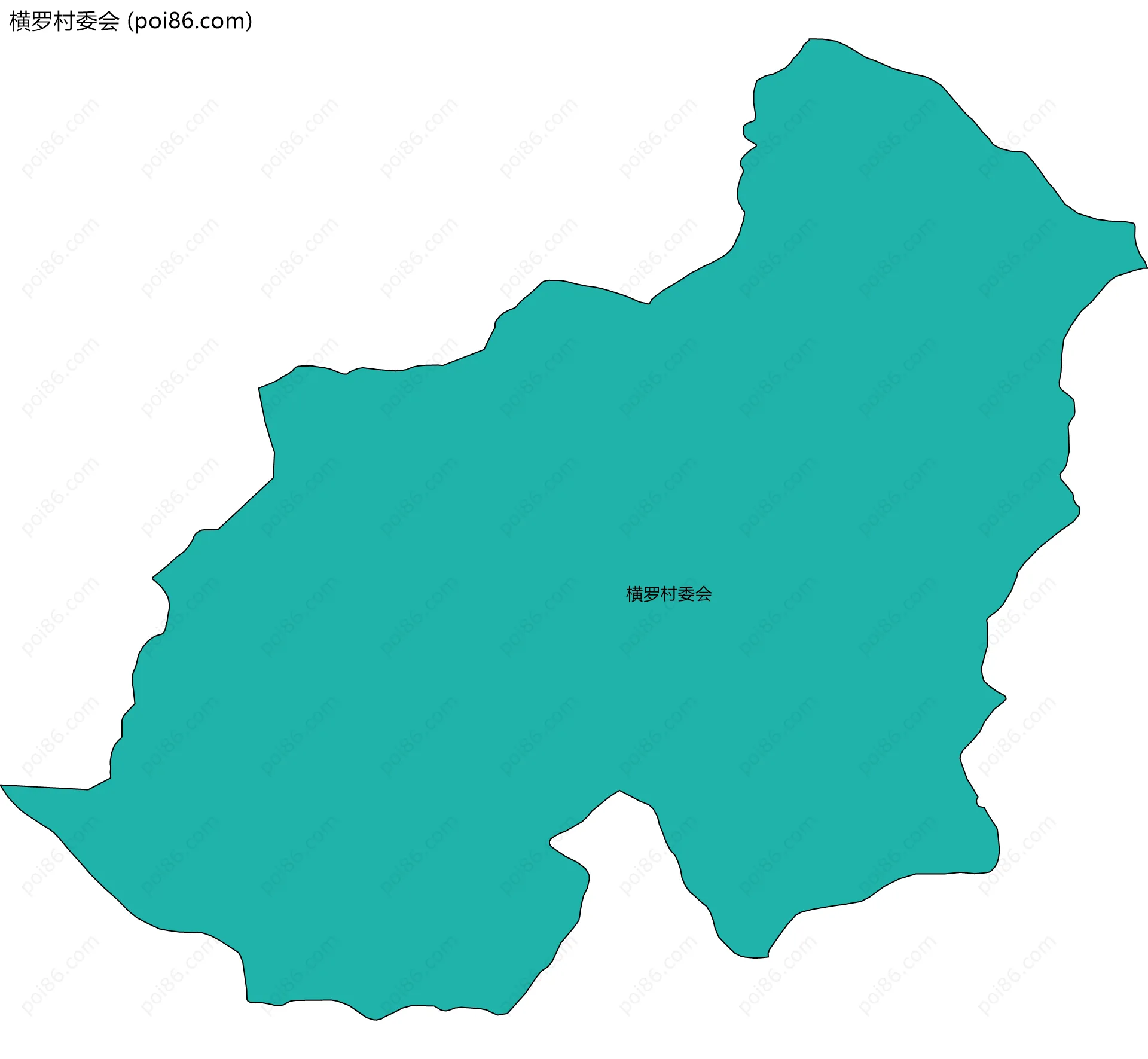 横罗村委会边界地图