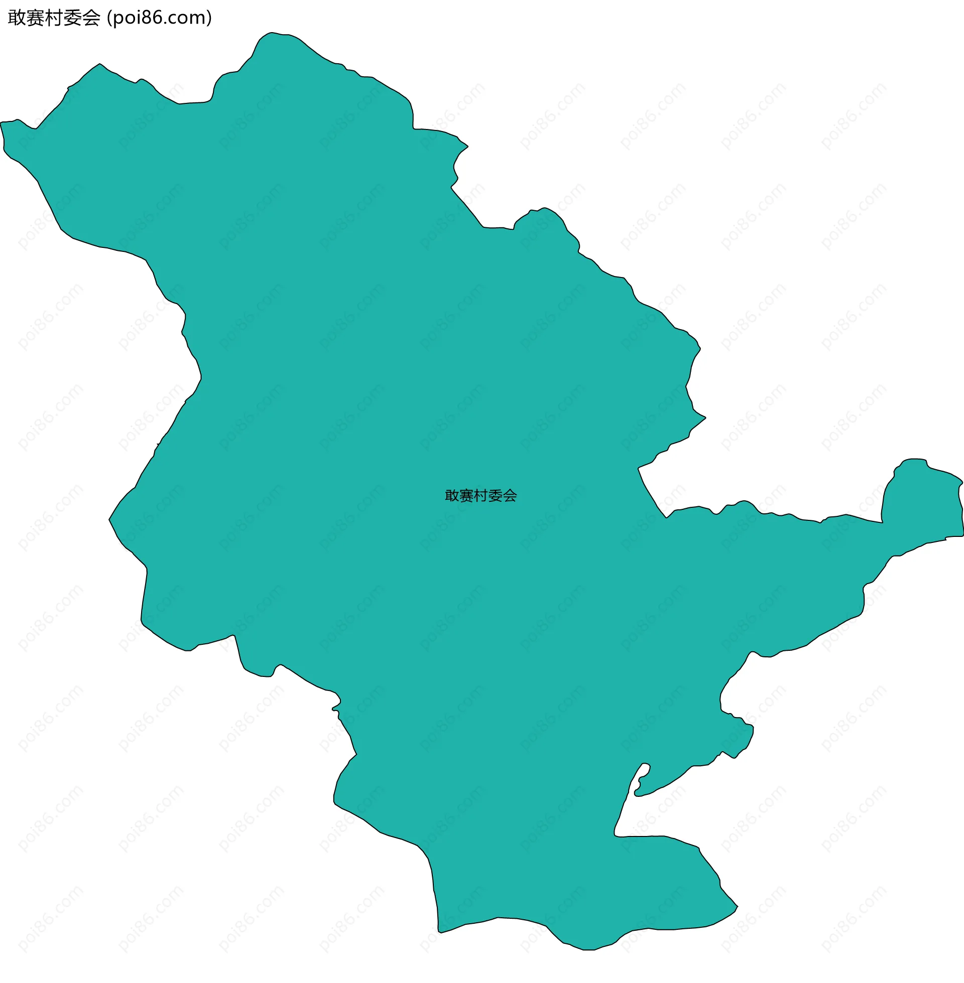 敢赛村委会边界地图