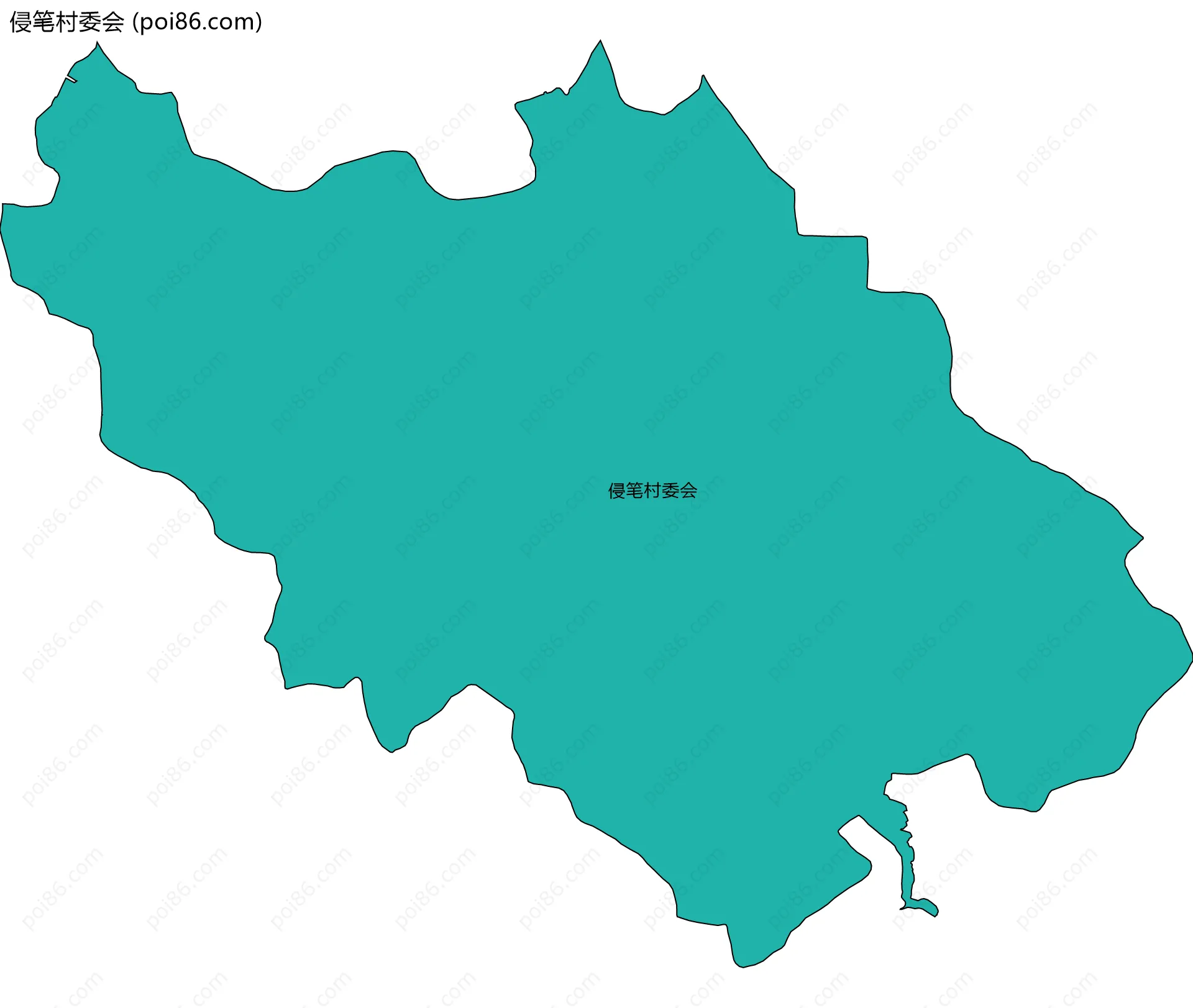 侵笔村委会边界地图