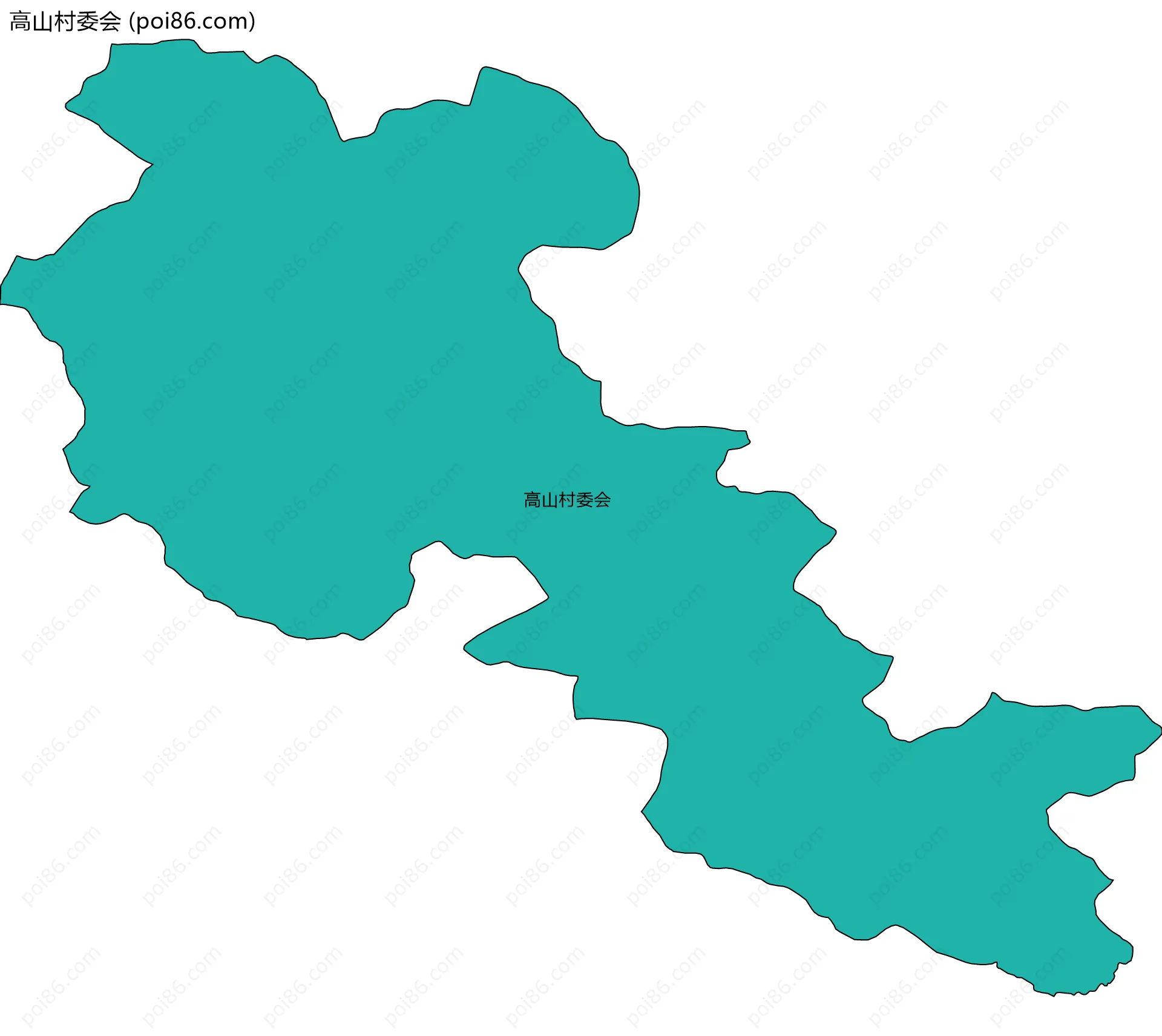 高山村委会边界地图