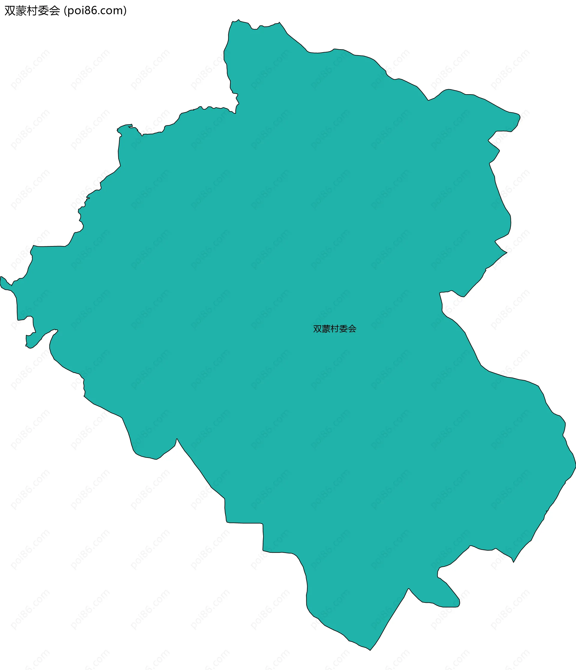 双蒙村委会边界地图