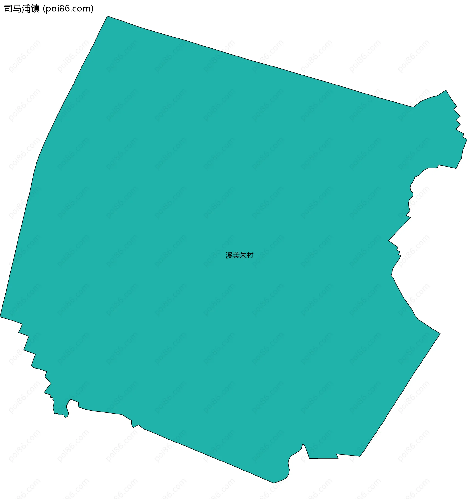 司马浦镇边界地图(五级行政区划)