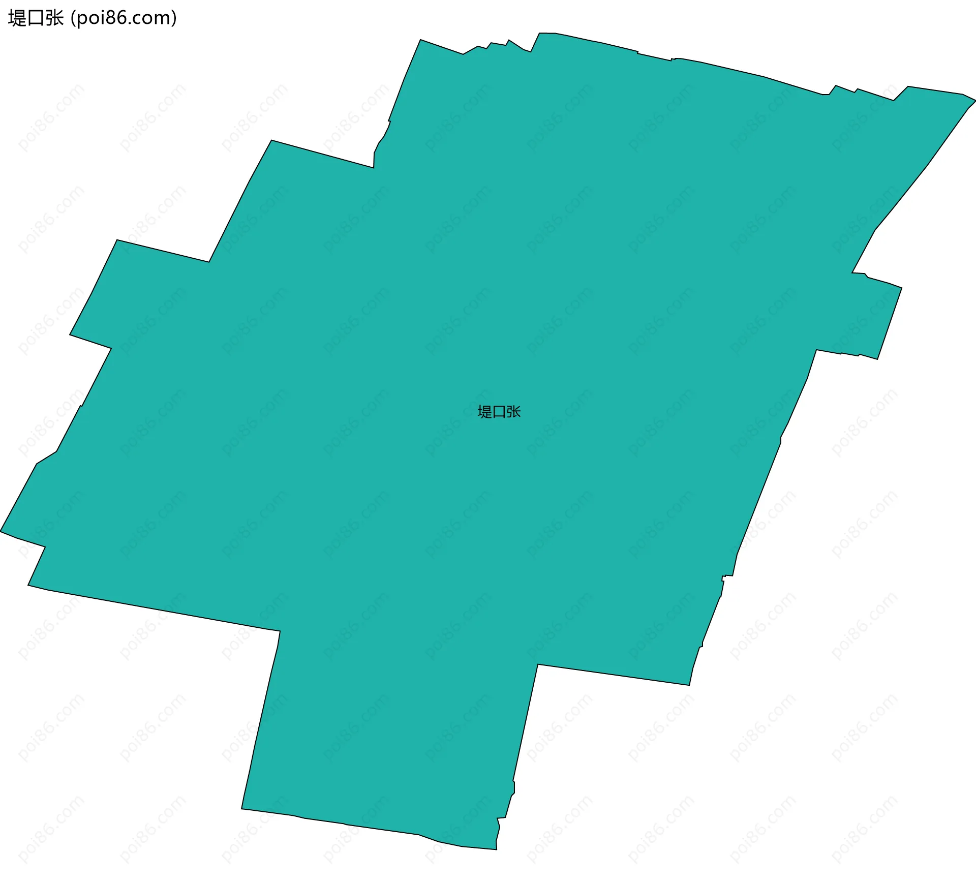 堤口张边界地图