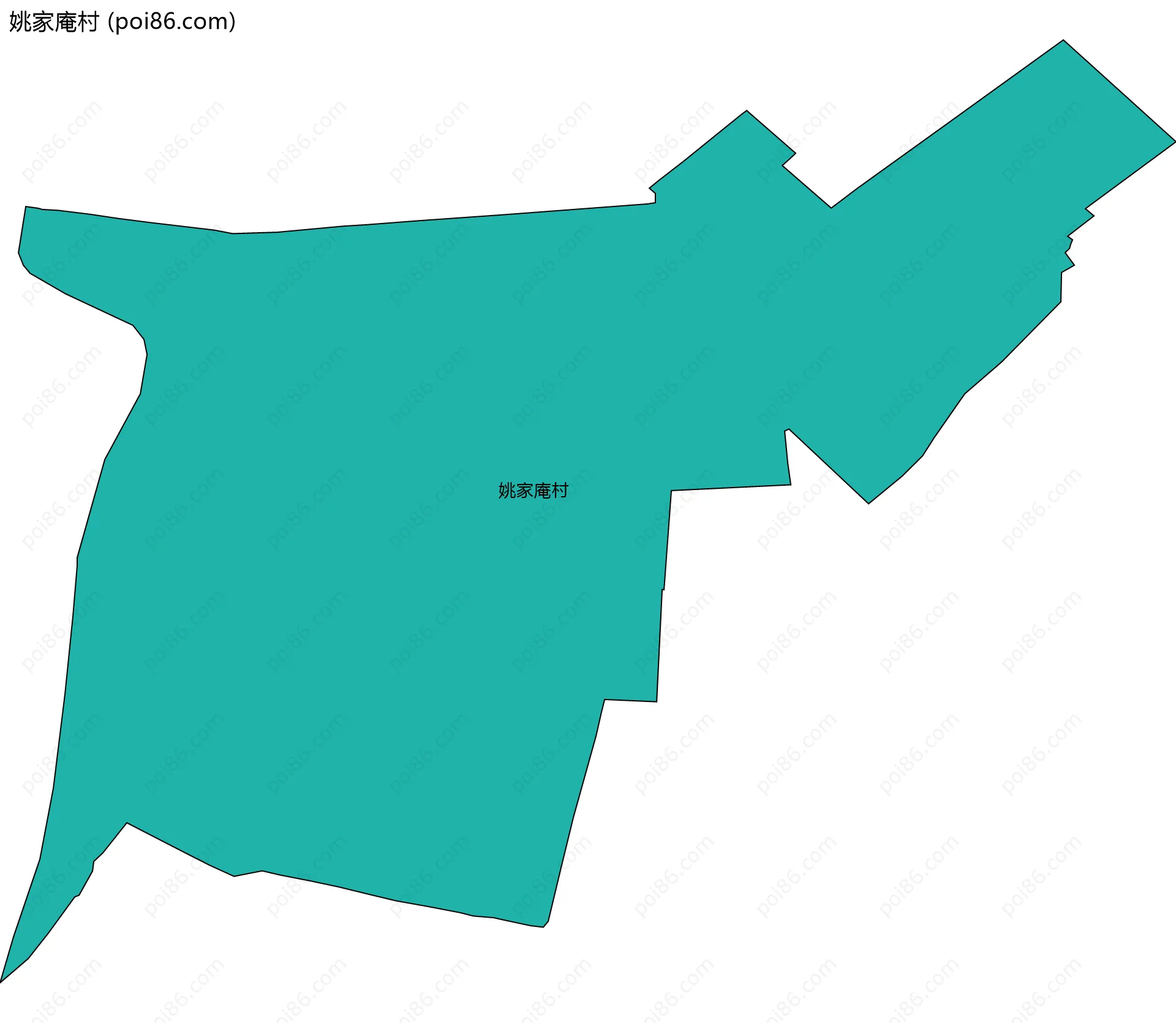 姚家庵村边界地图