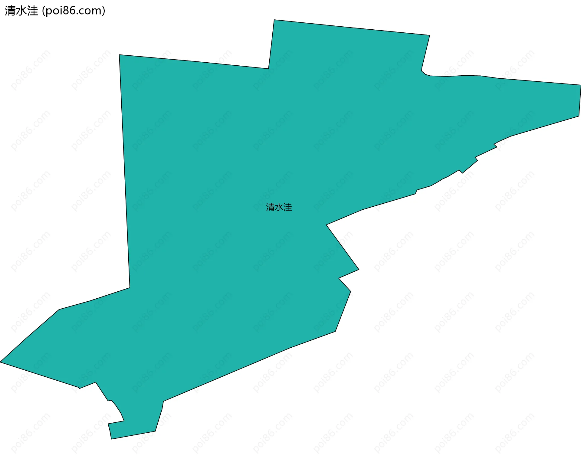 清水洼边界地图